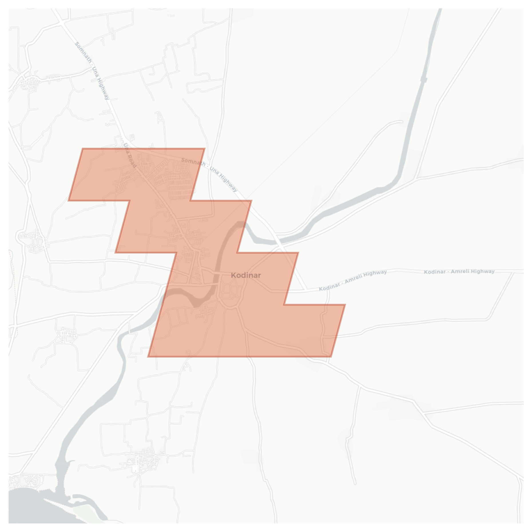 Kodinar geographic map