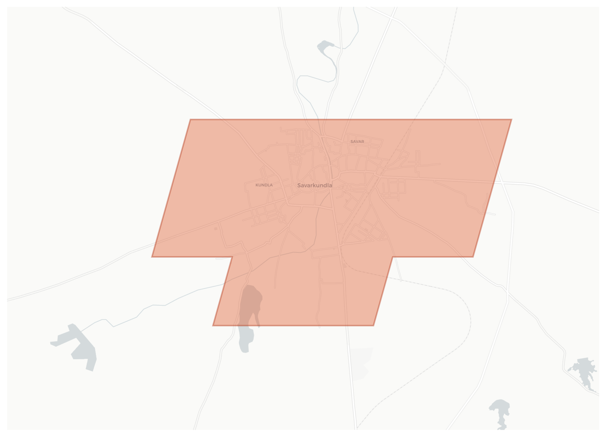Kundla geographic map