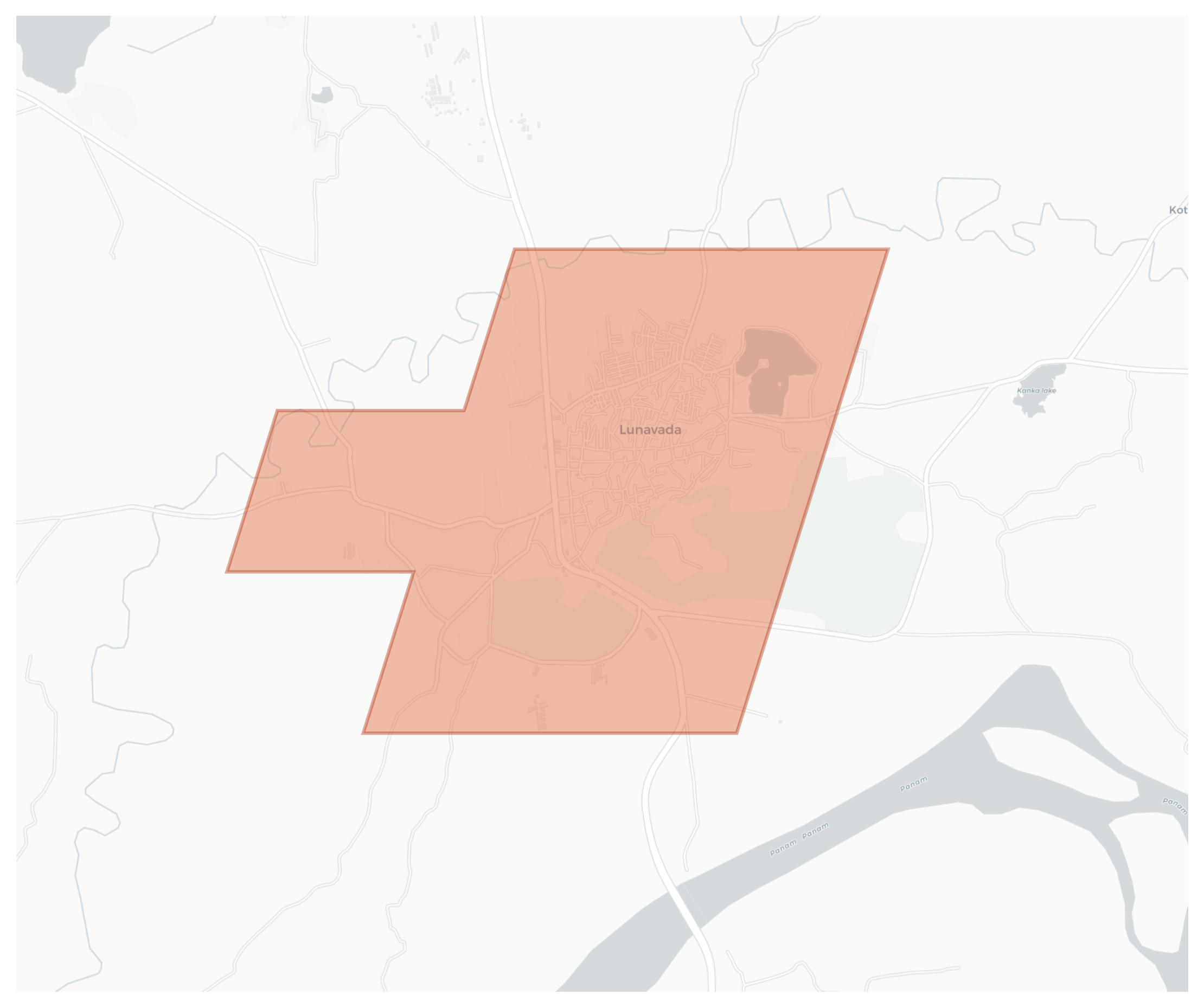 Lunavada geographic map