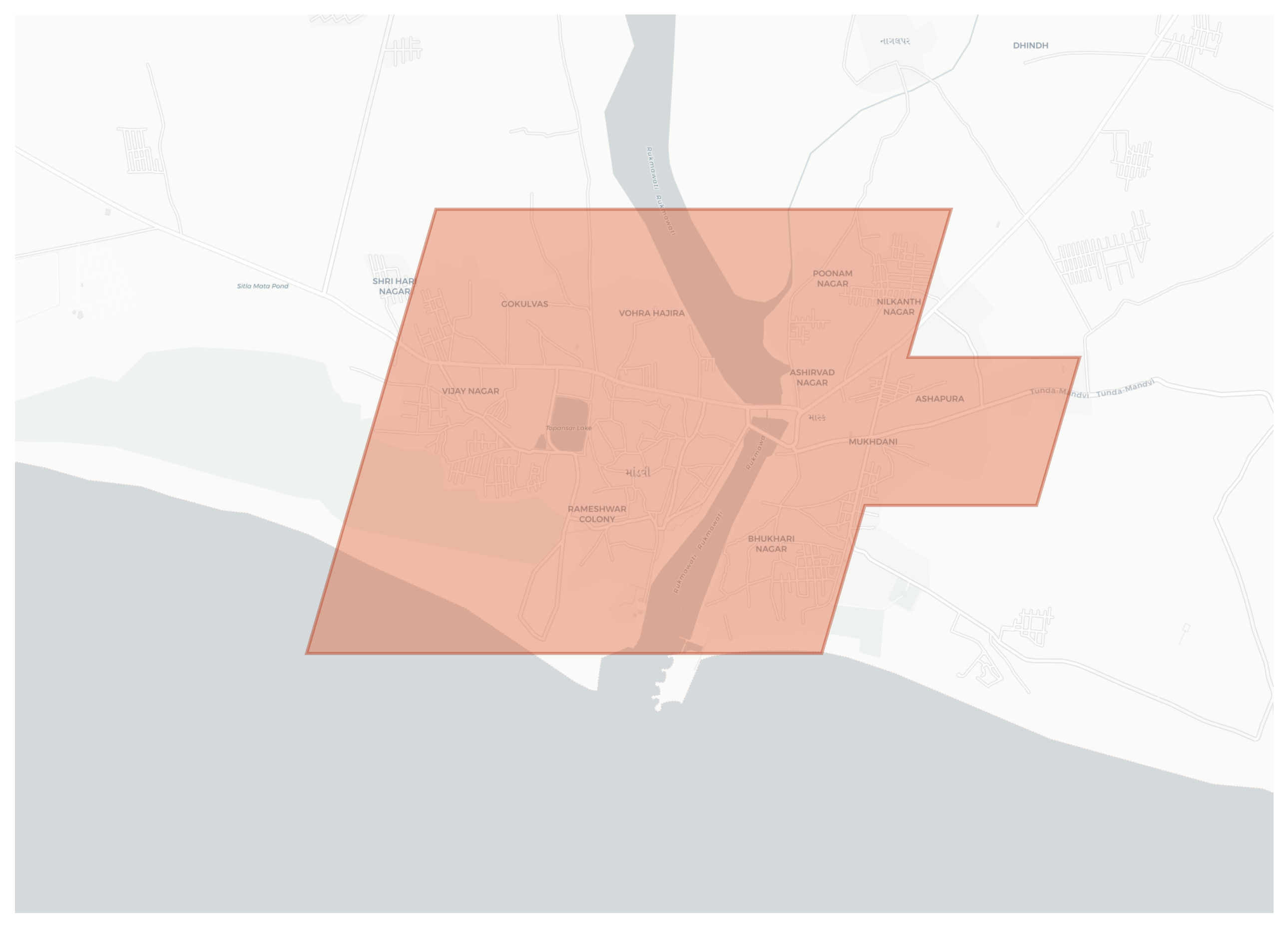 Mandvi geographic map