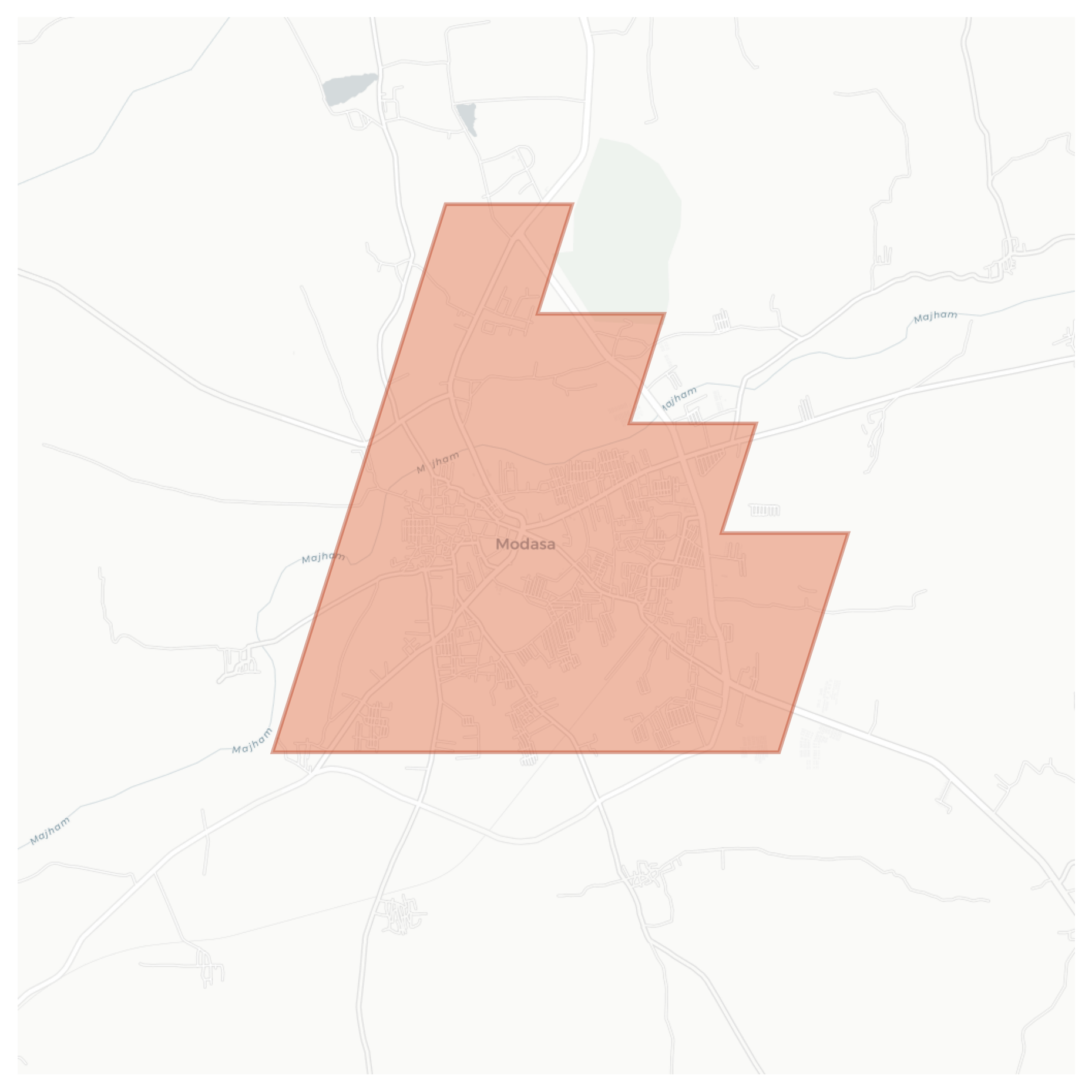 Modasa geographic map