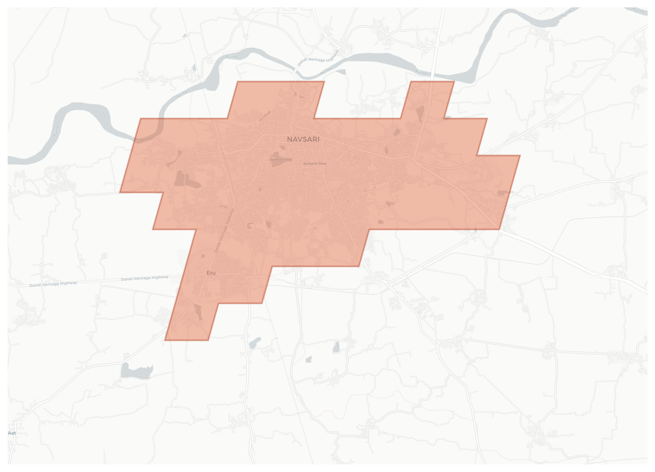 Navsari geographic map