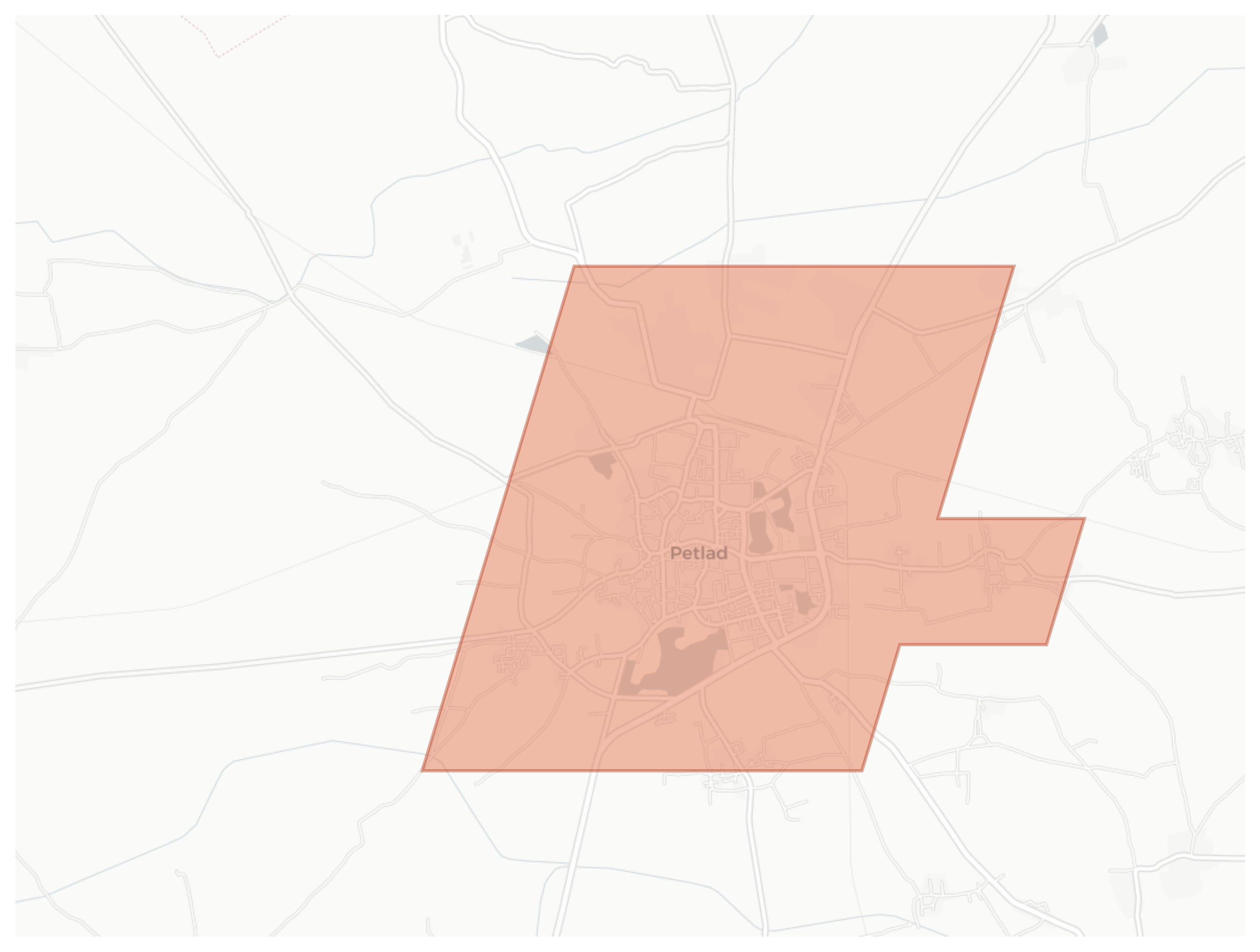 Petlad geographic map