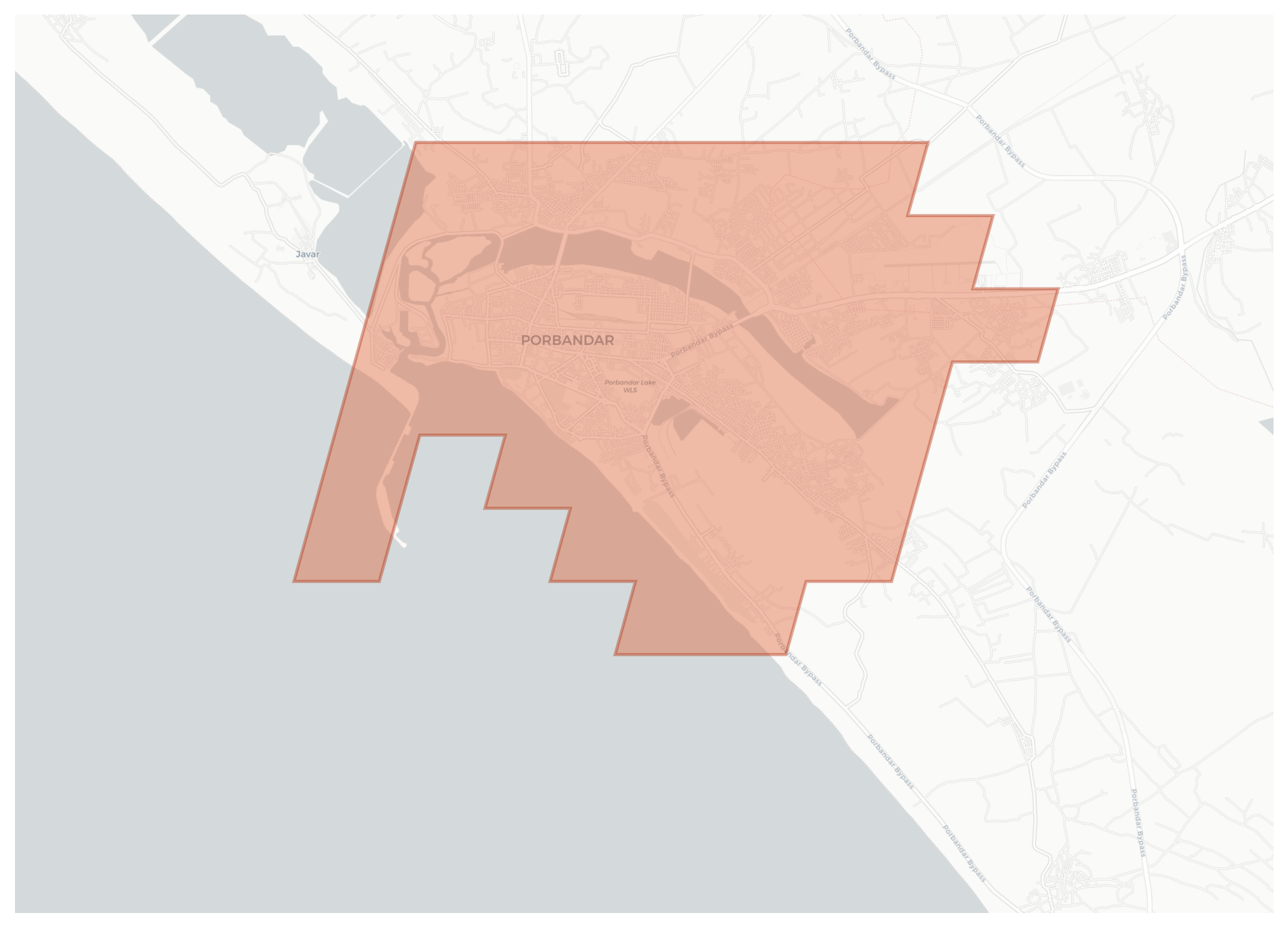 Porbandar geographic map