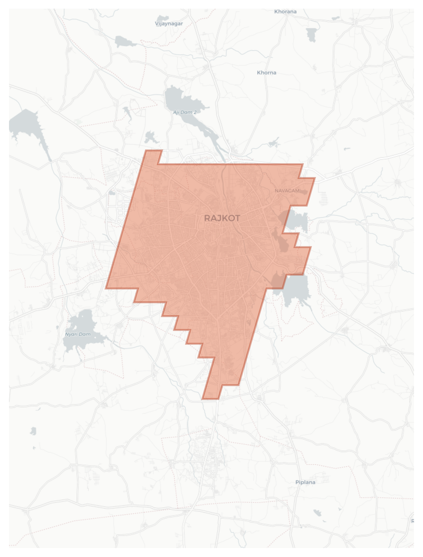 Rajkot geographic map