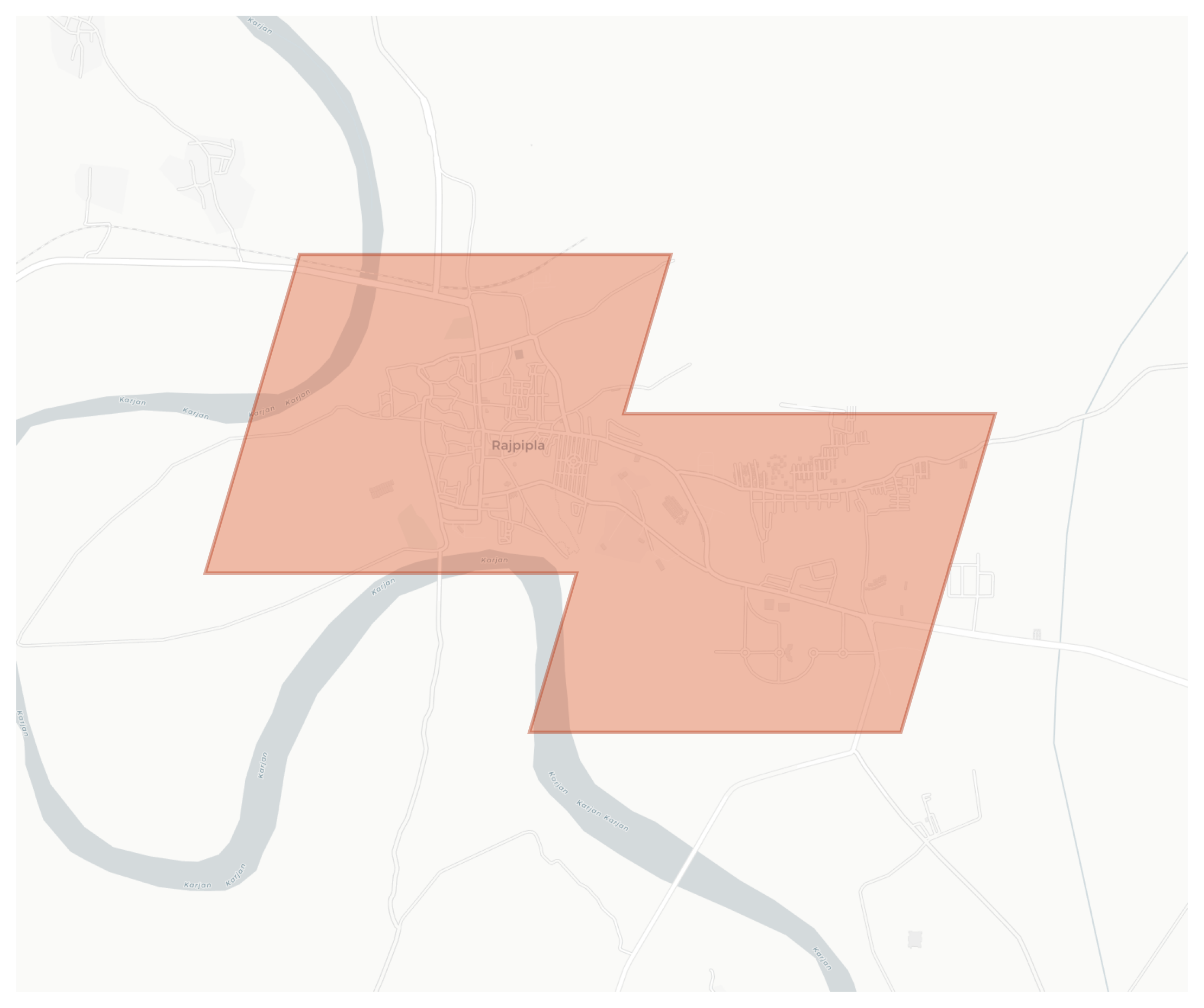 Rajpipla geographic map