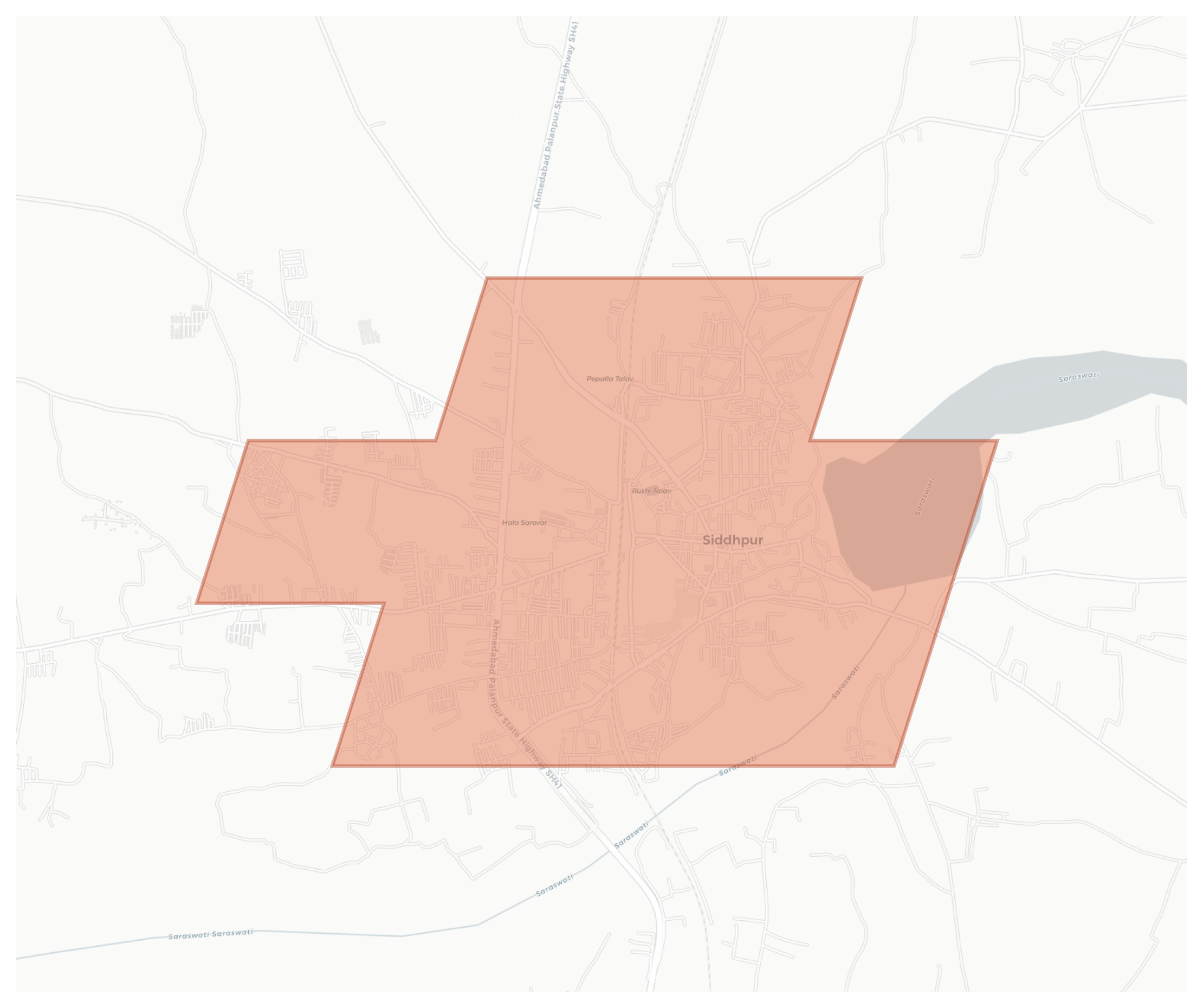 Siddhpur geographic map