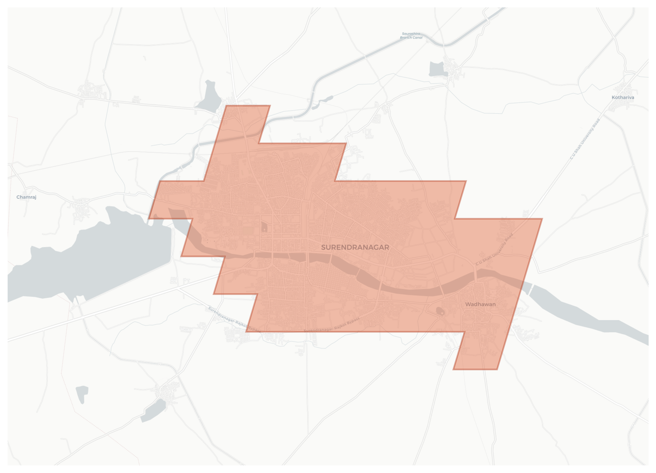 Surendranagar geographic map
