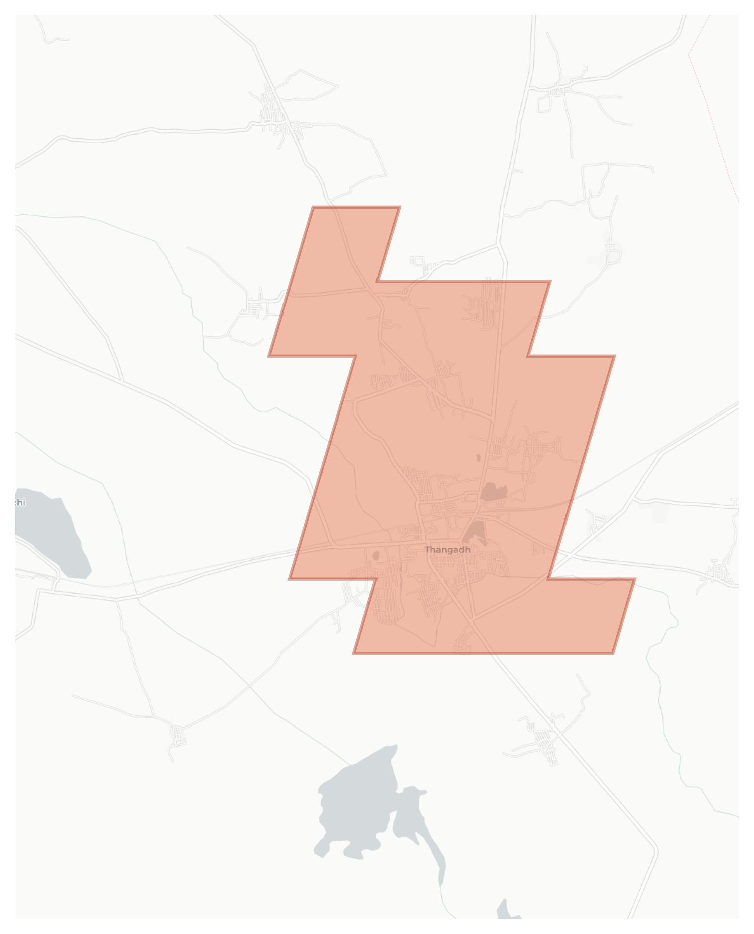 Thangadh geographic map