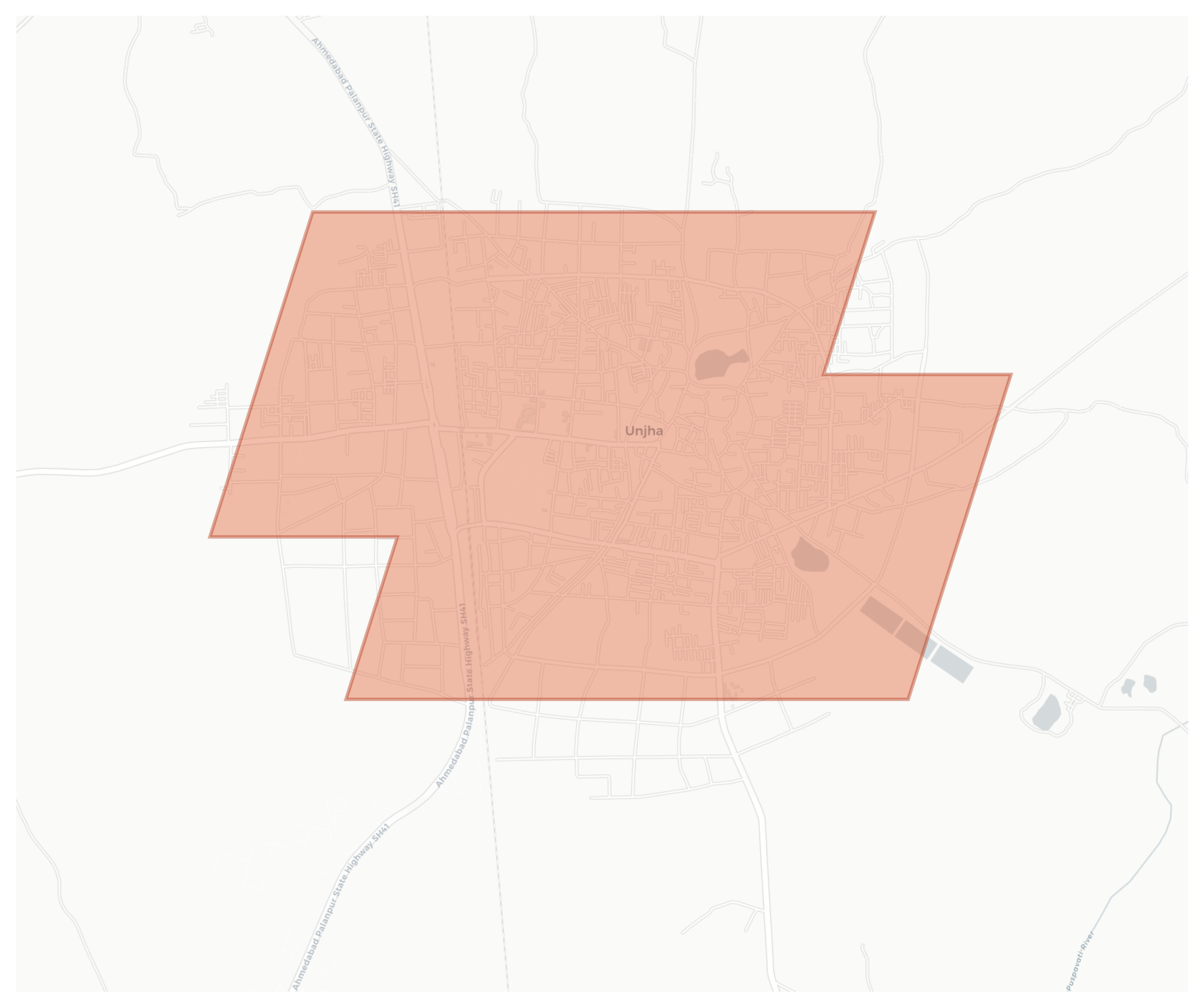 Unjha geographic map