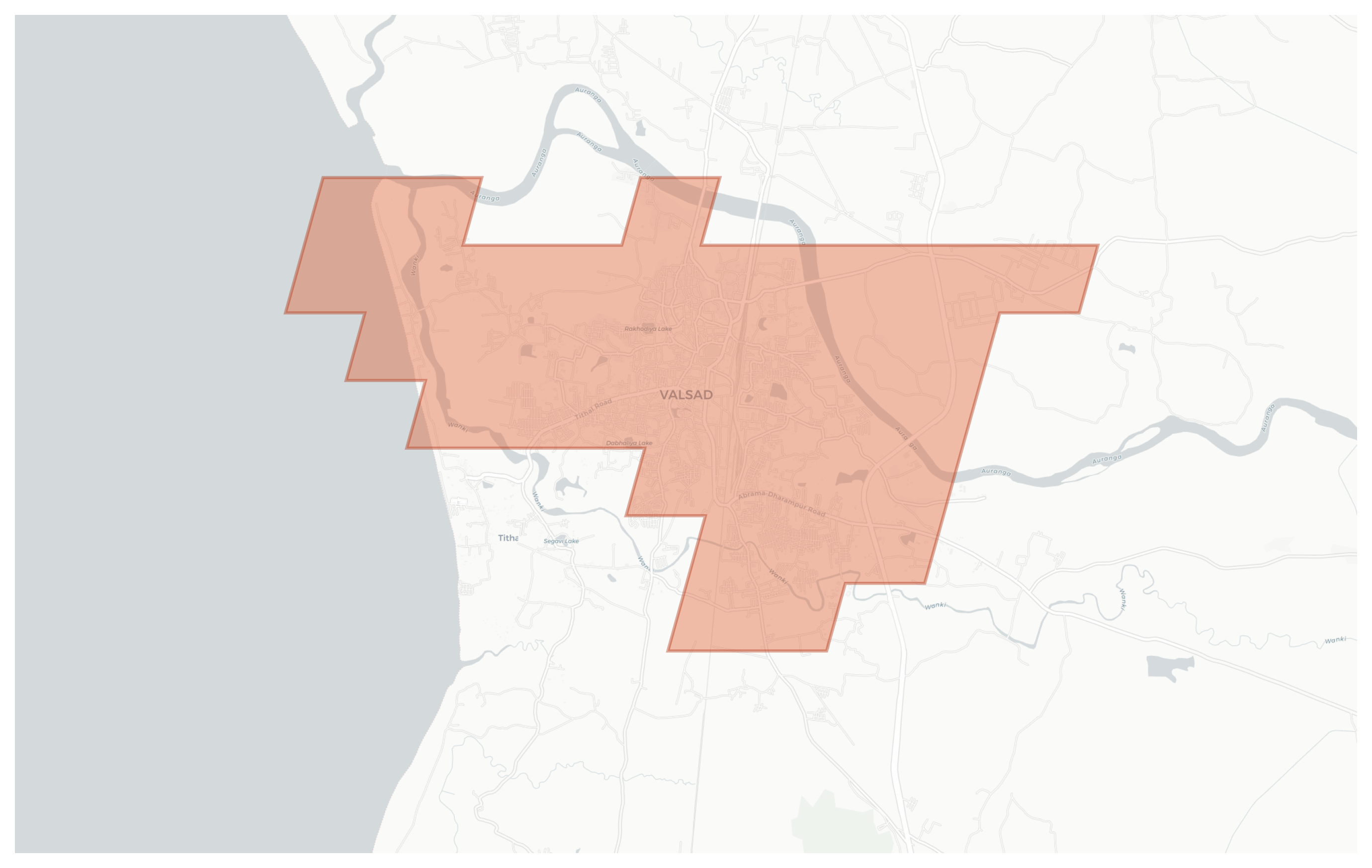 Valsad geographic map