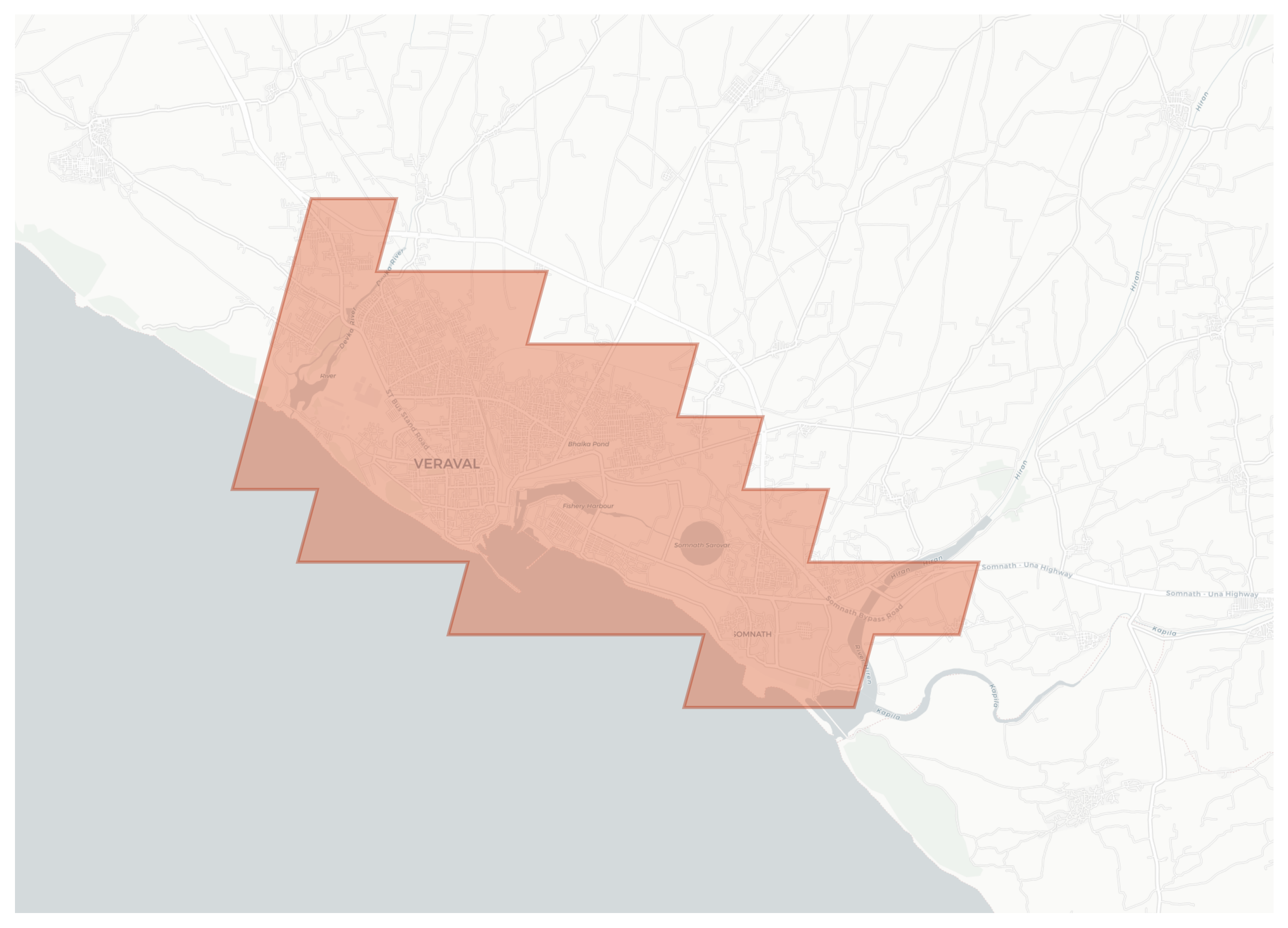 Veraval geographic map