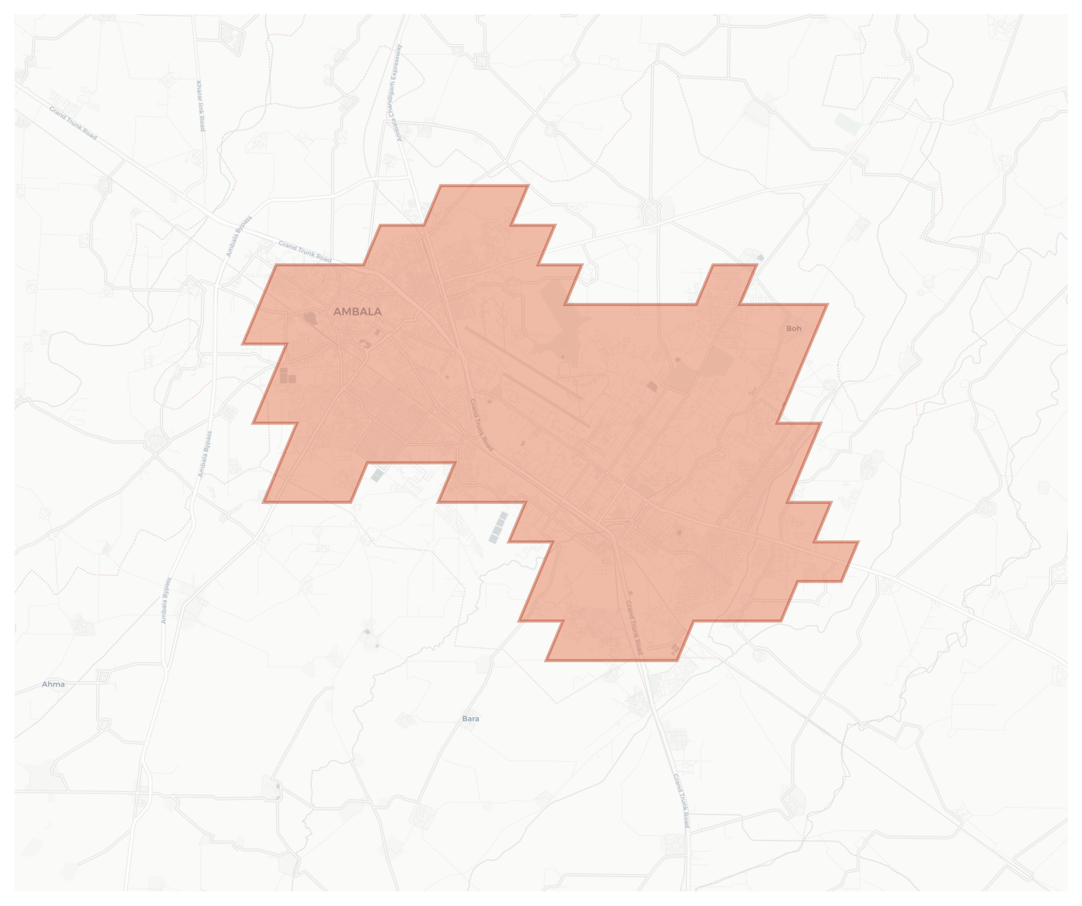 Ambala geographic map