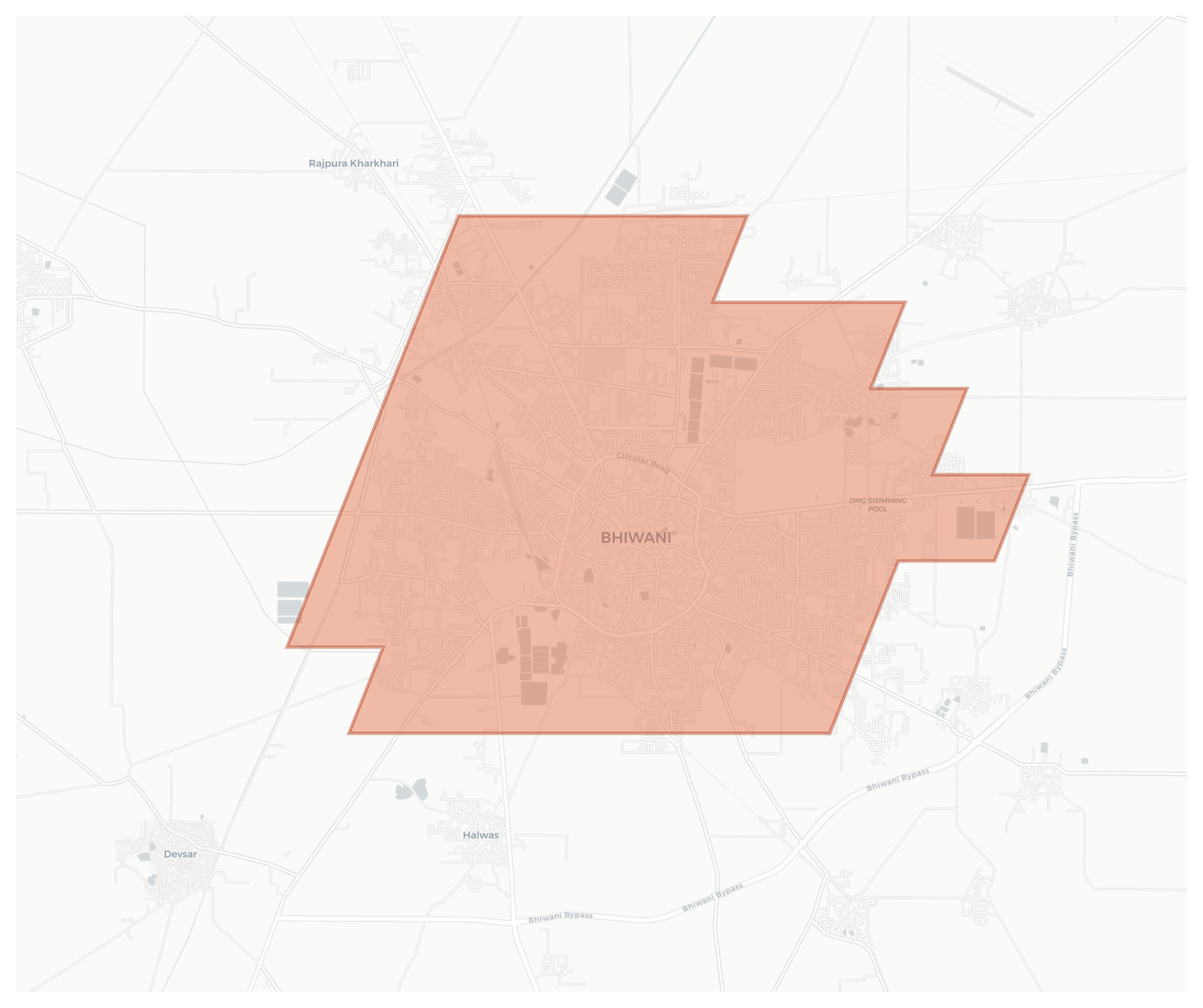 Bhiwani geographic map
