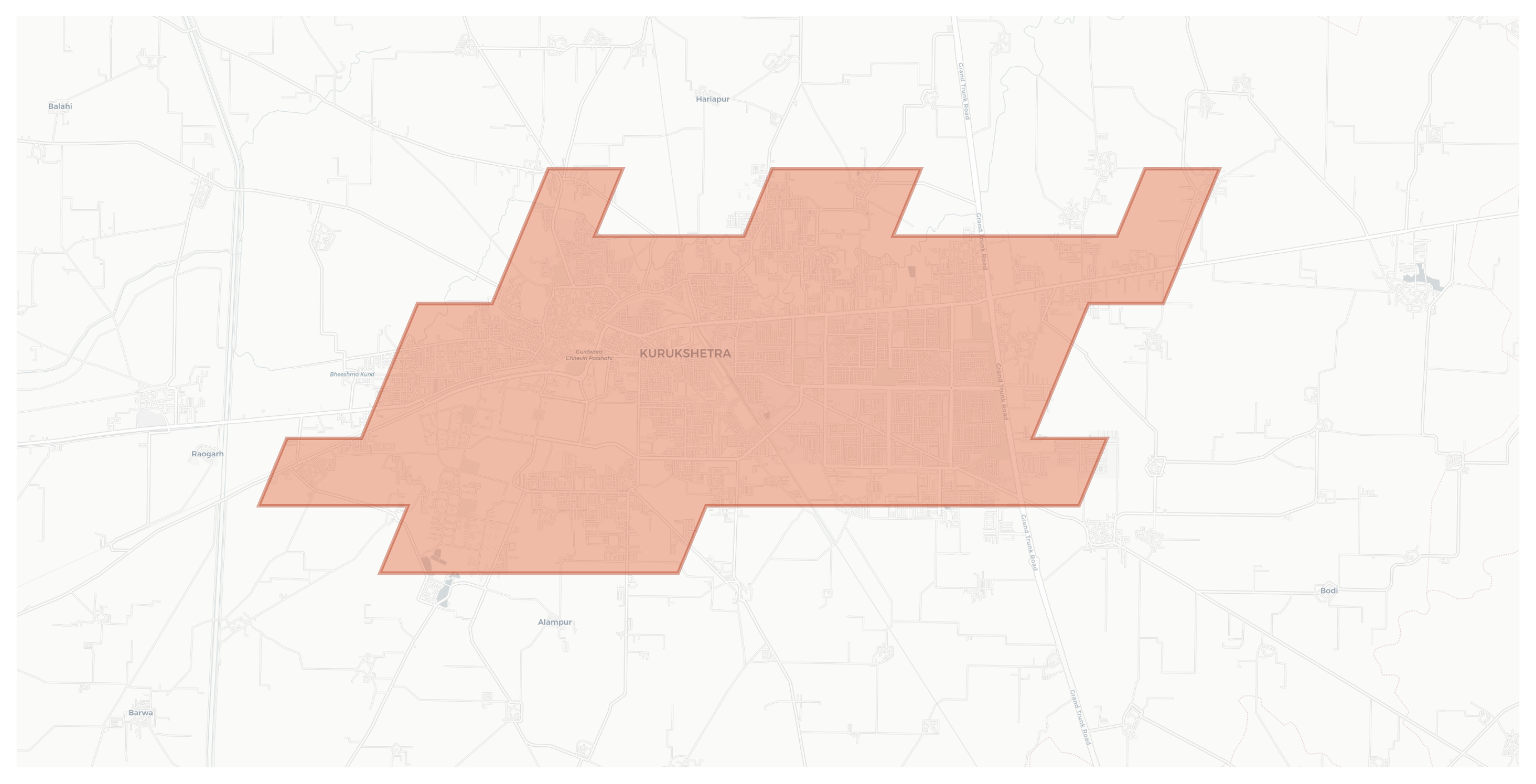 Kurukshetra geographic map
