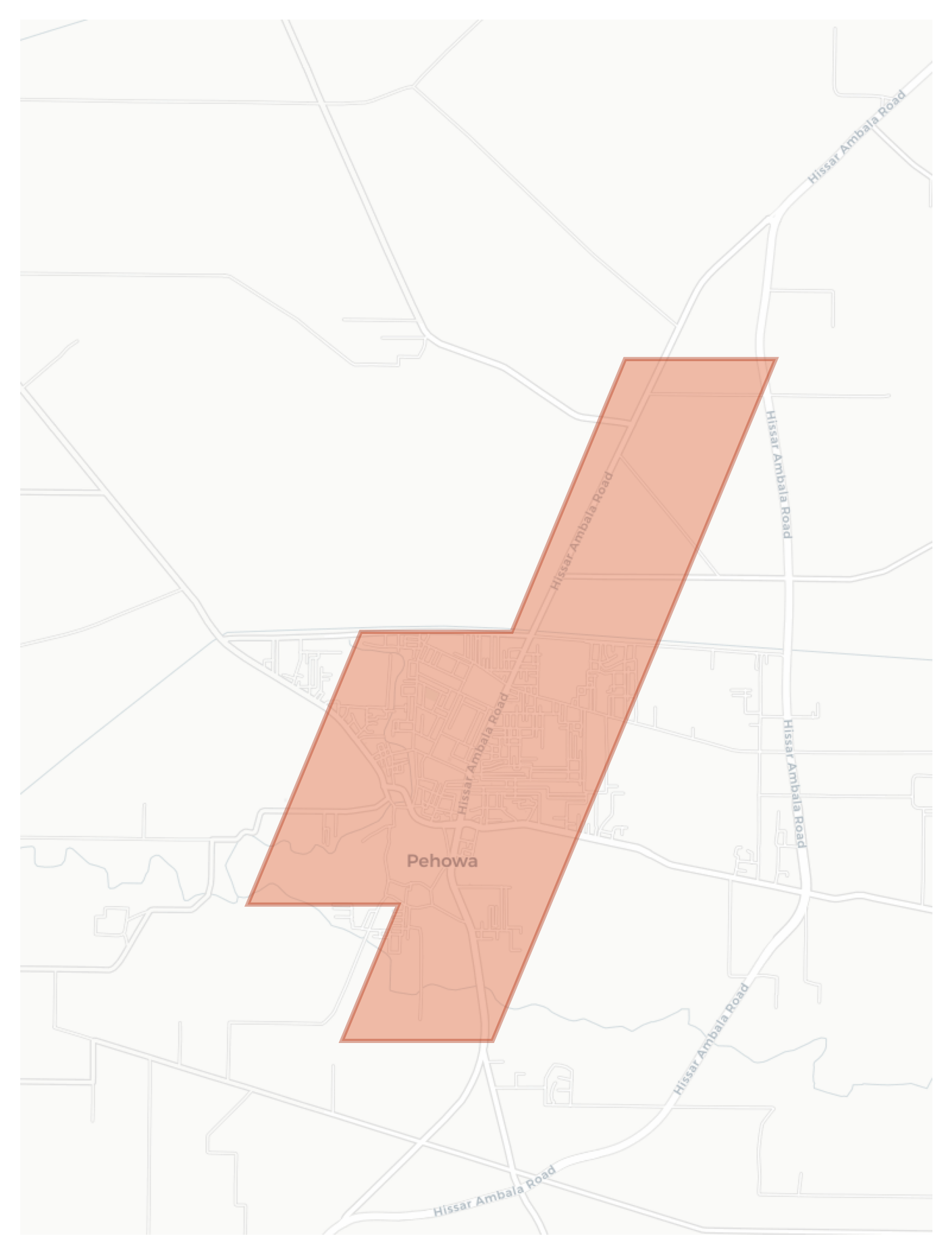 Pehowa geographic map