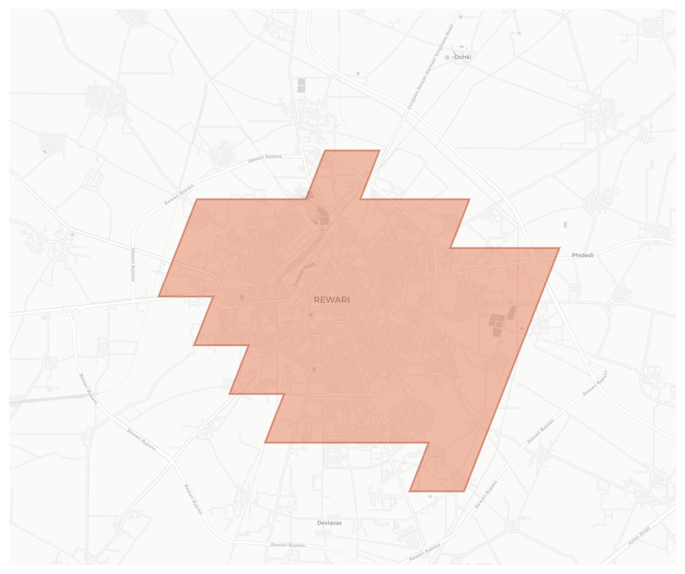 Rewari geographic map