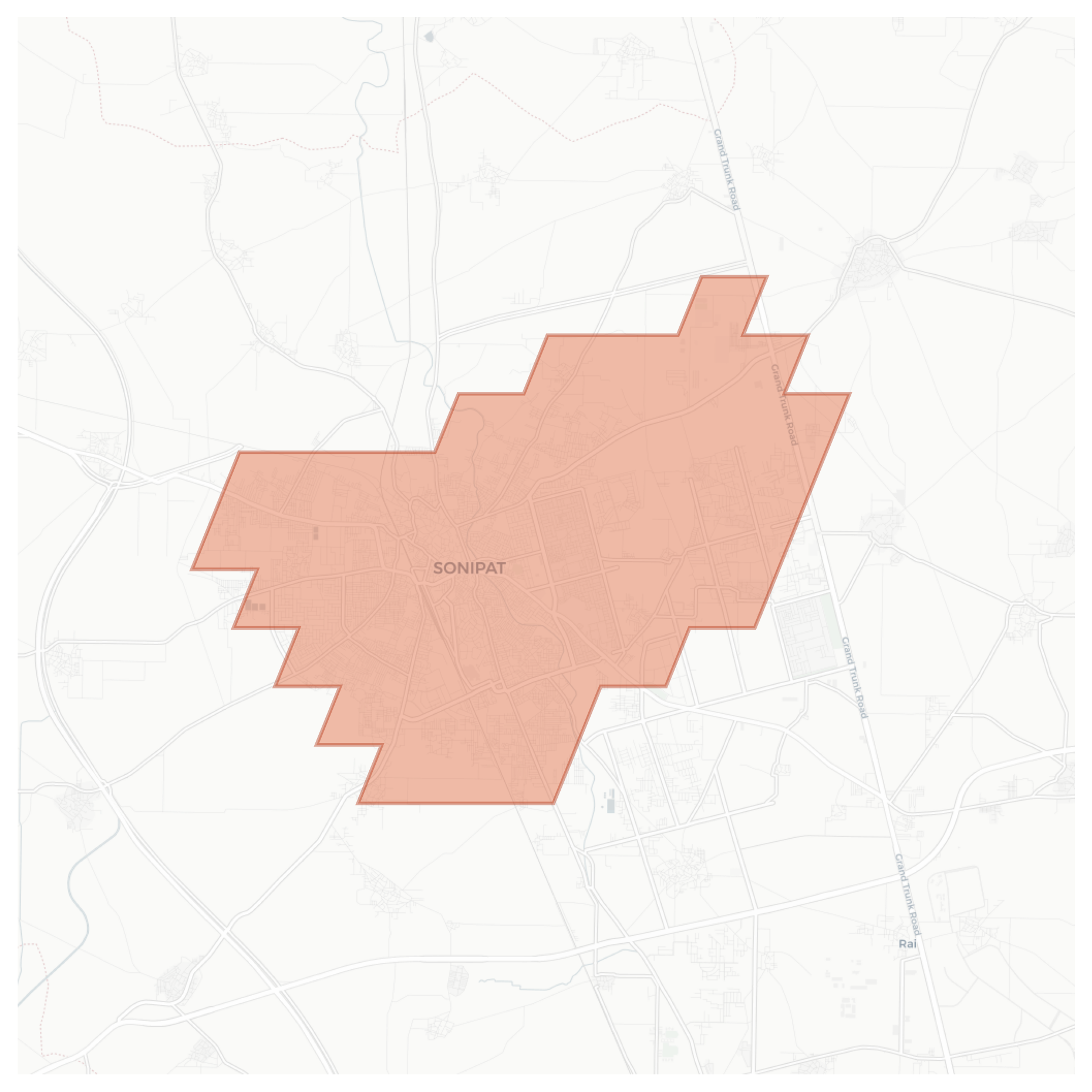 Sonipat geographic map