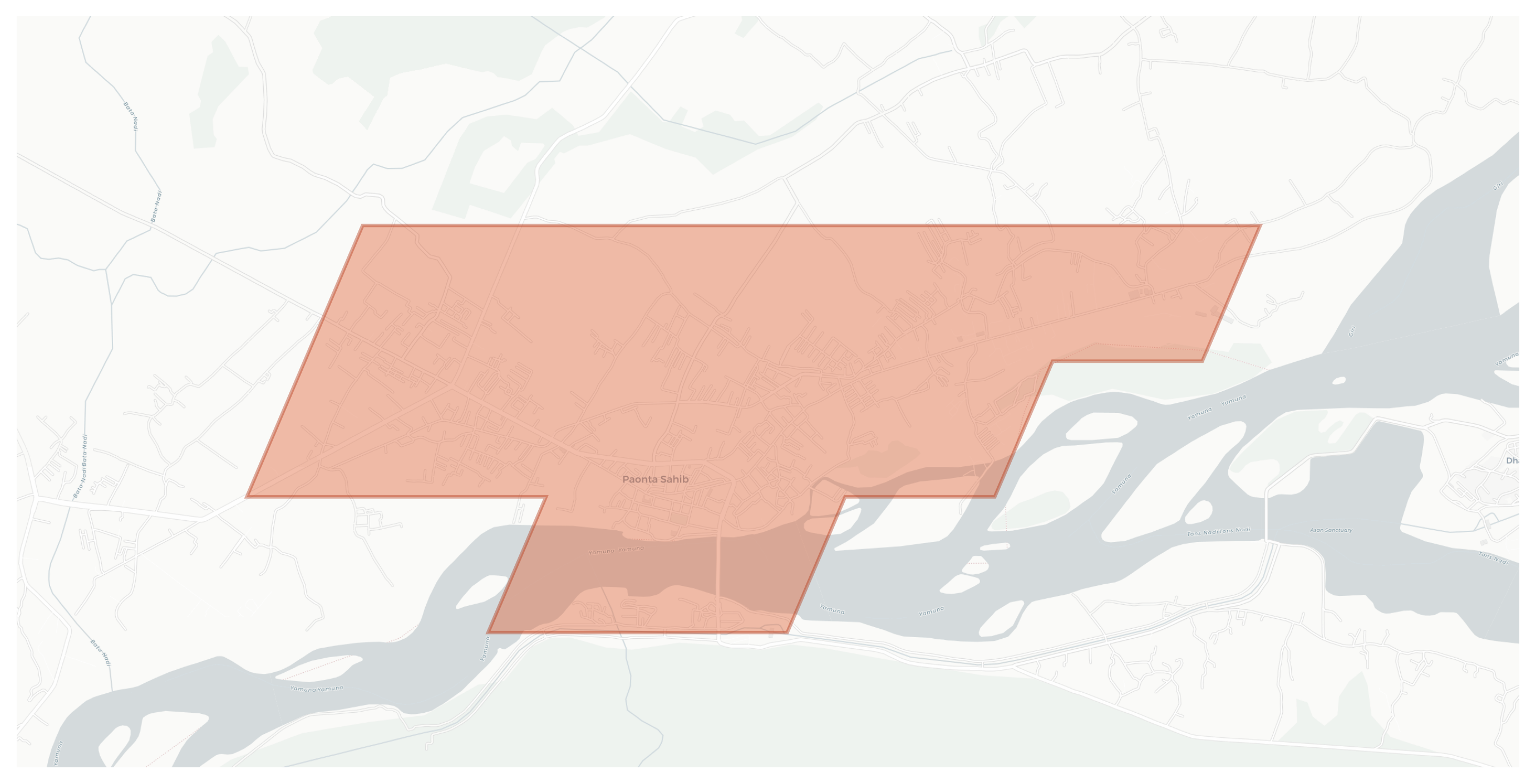 Paonta Sahib geographic map
