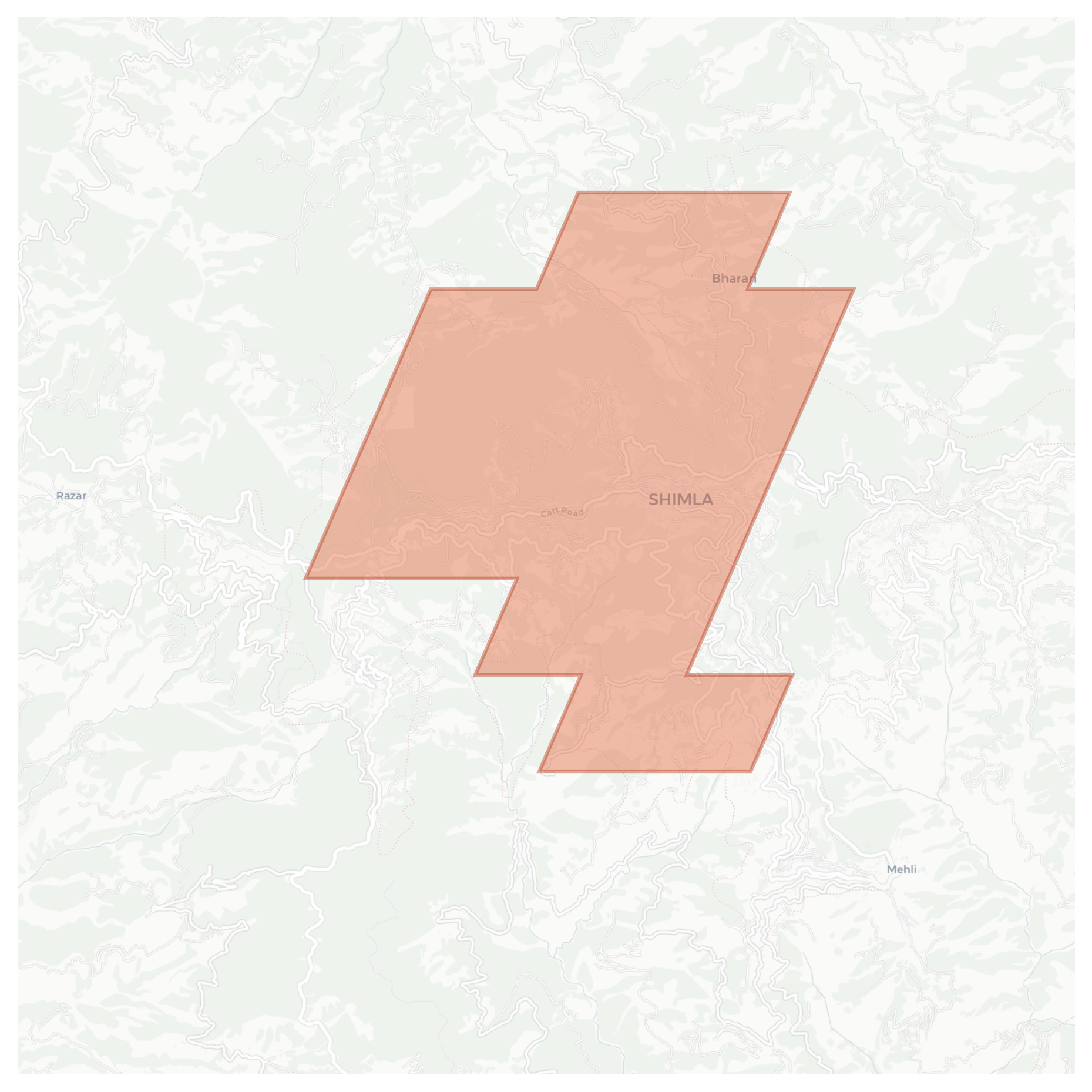 Shimla geographic map