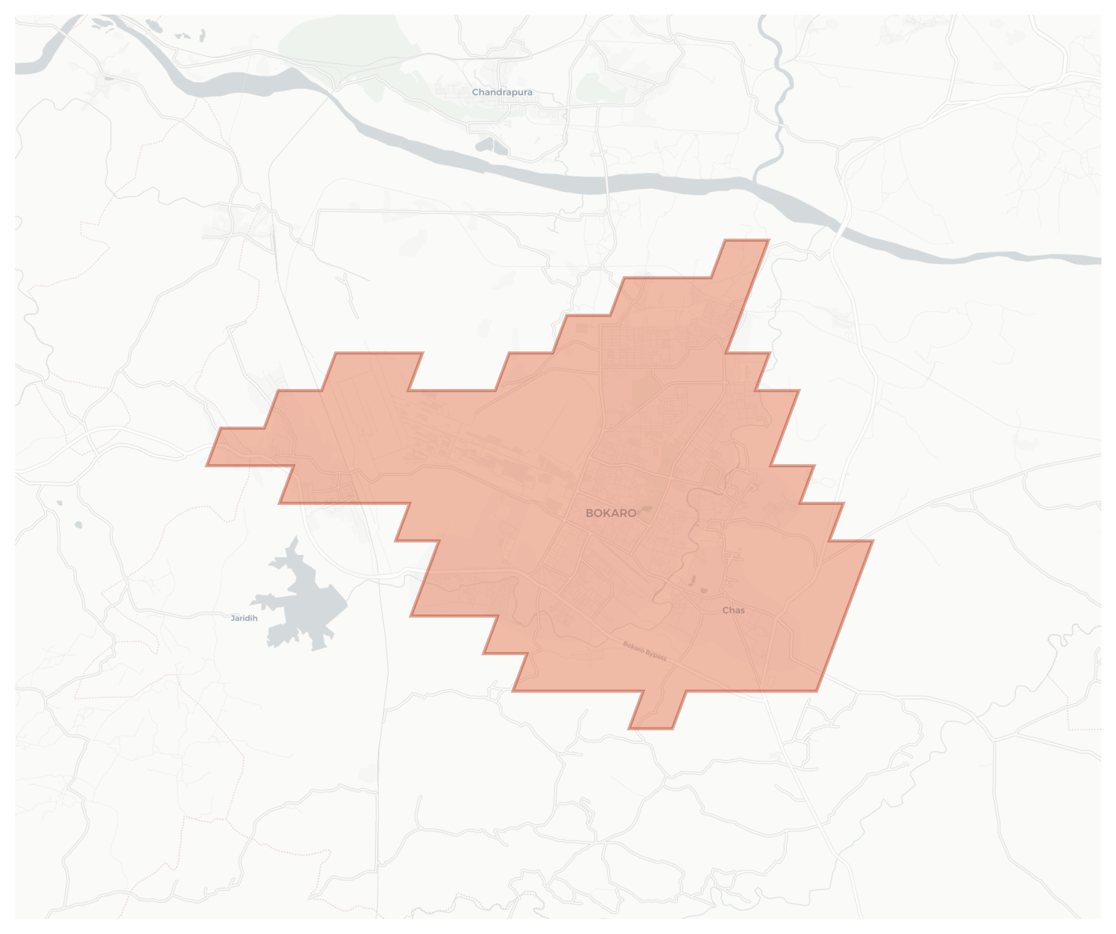 Bokaro geographic map