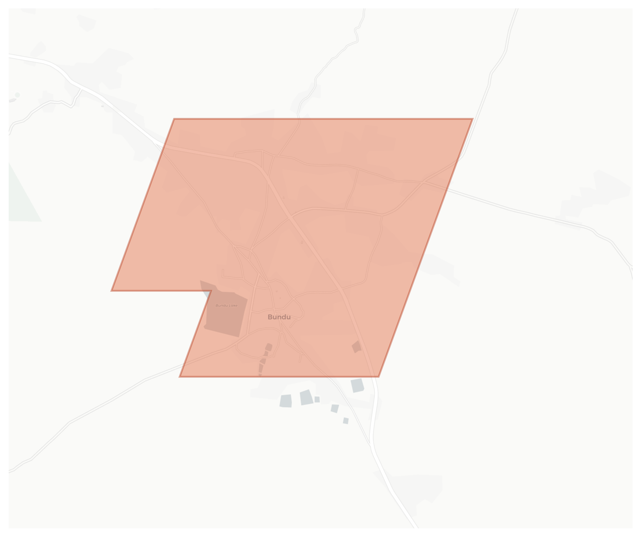 Bundu geographic map