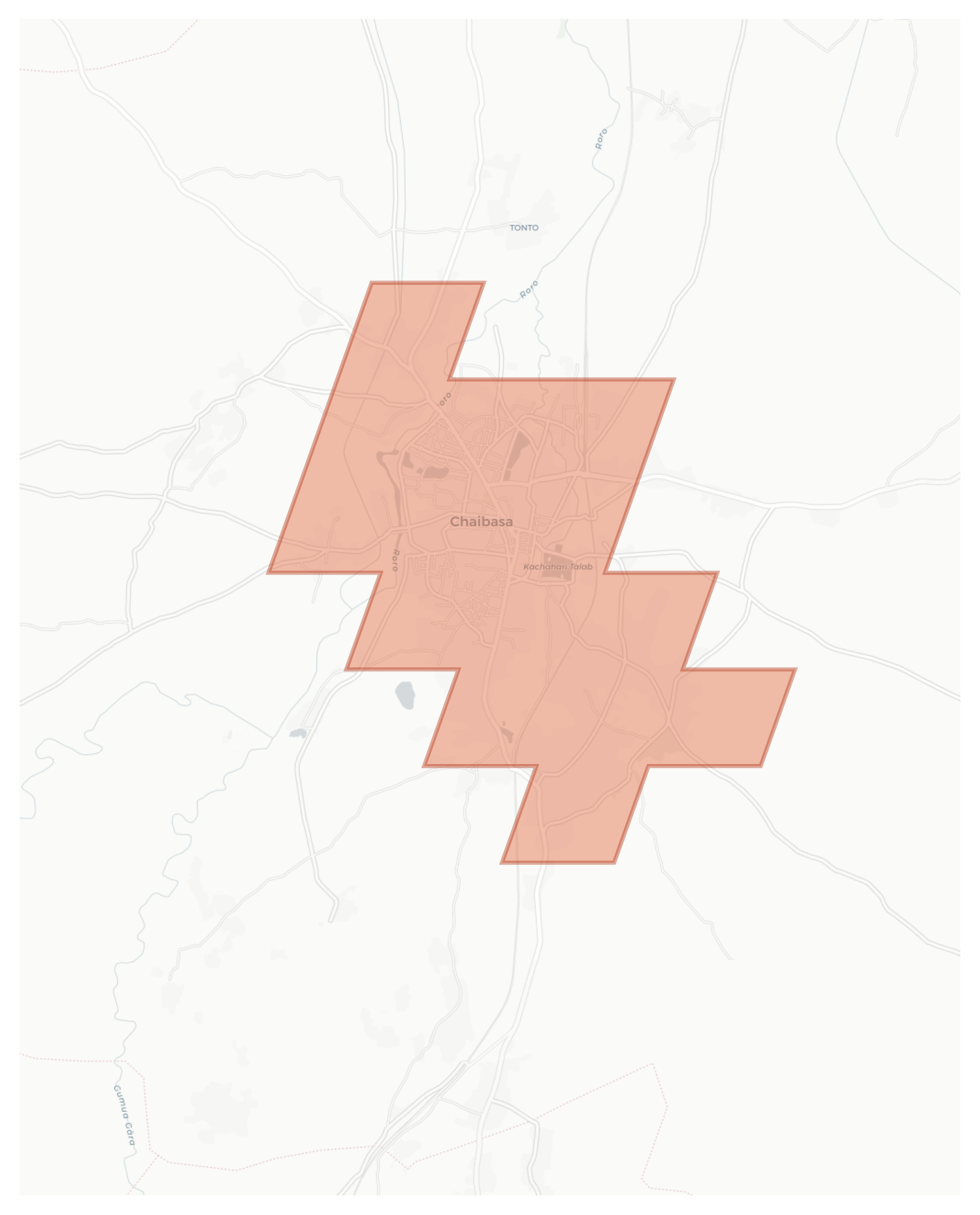 Chaibasa geographic map
