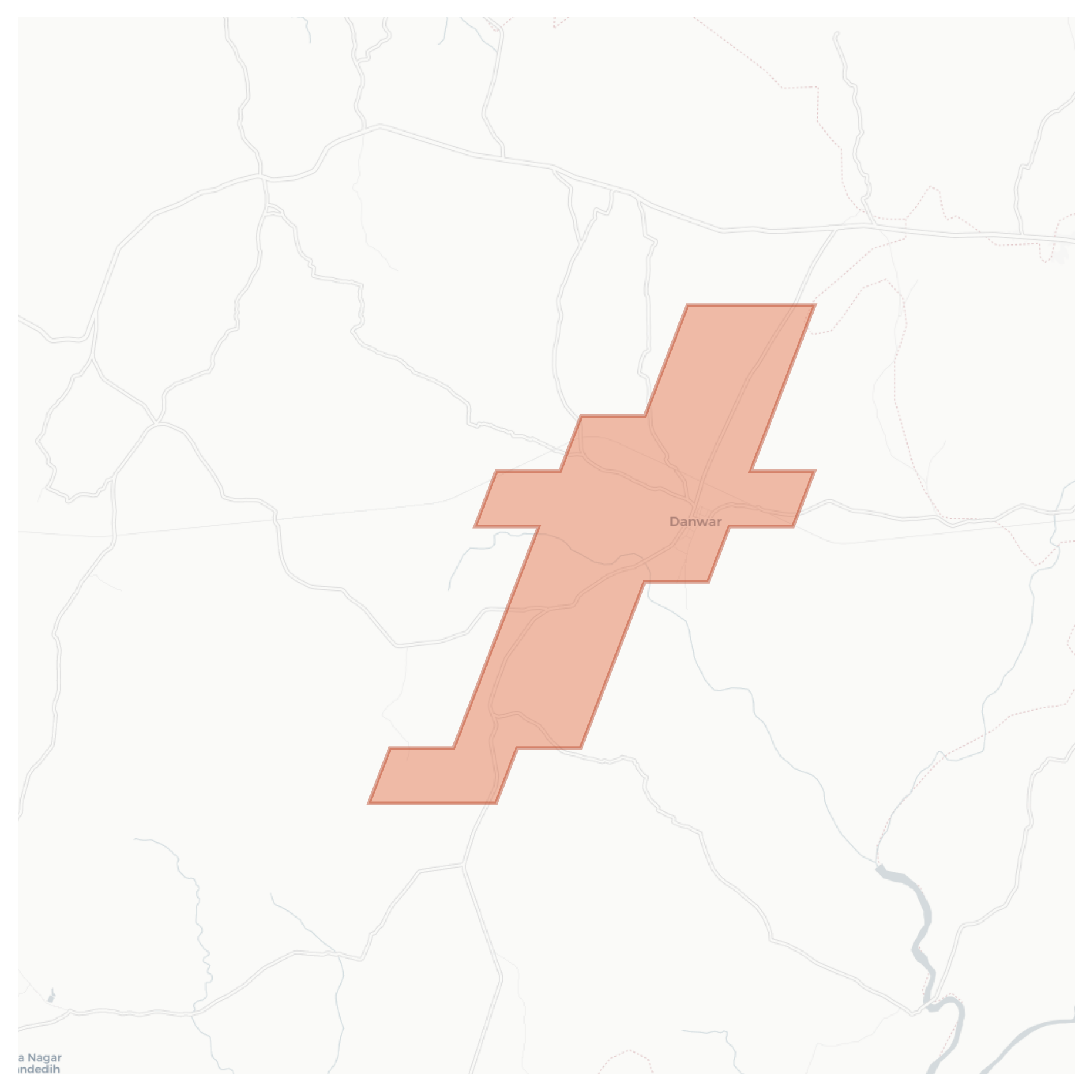 Danwar geographic map