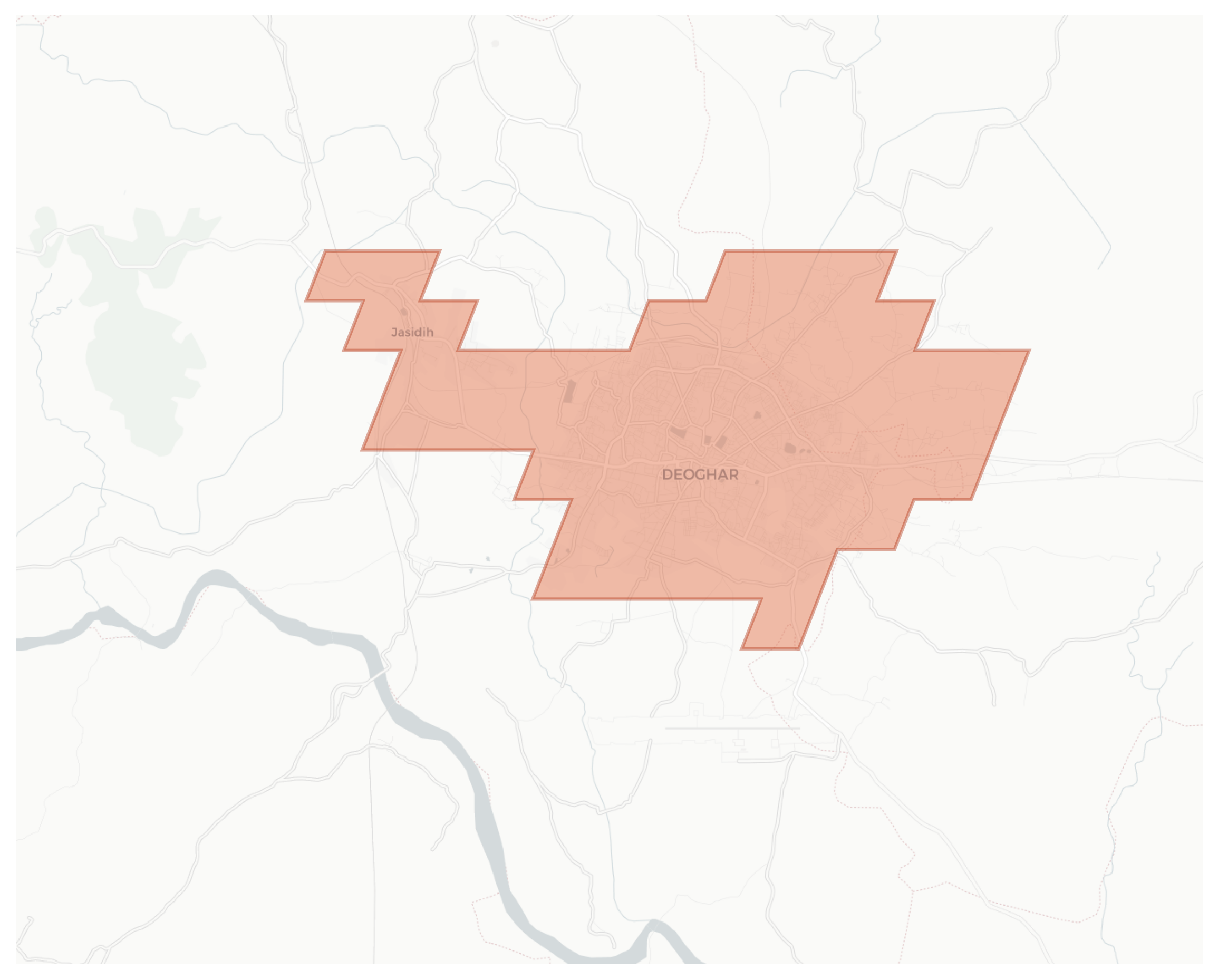 Deoghar geographic map