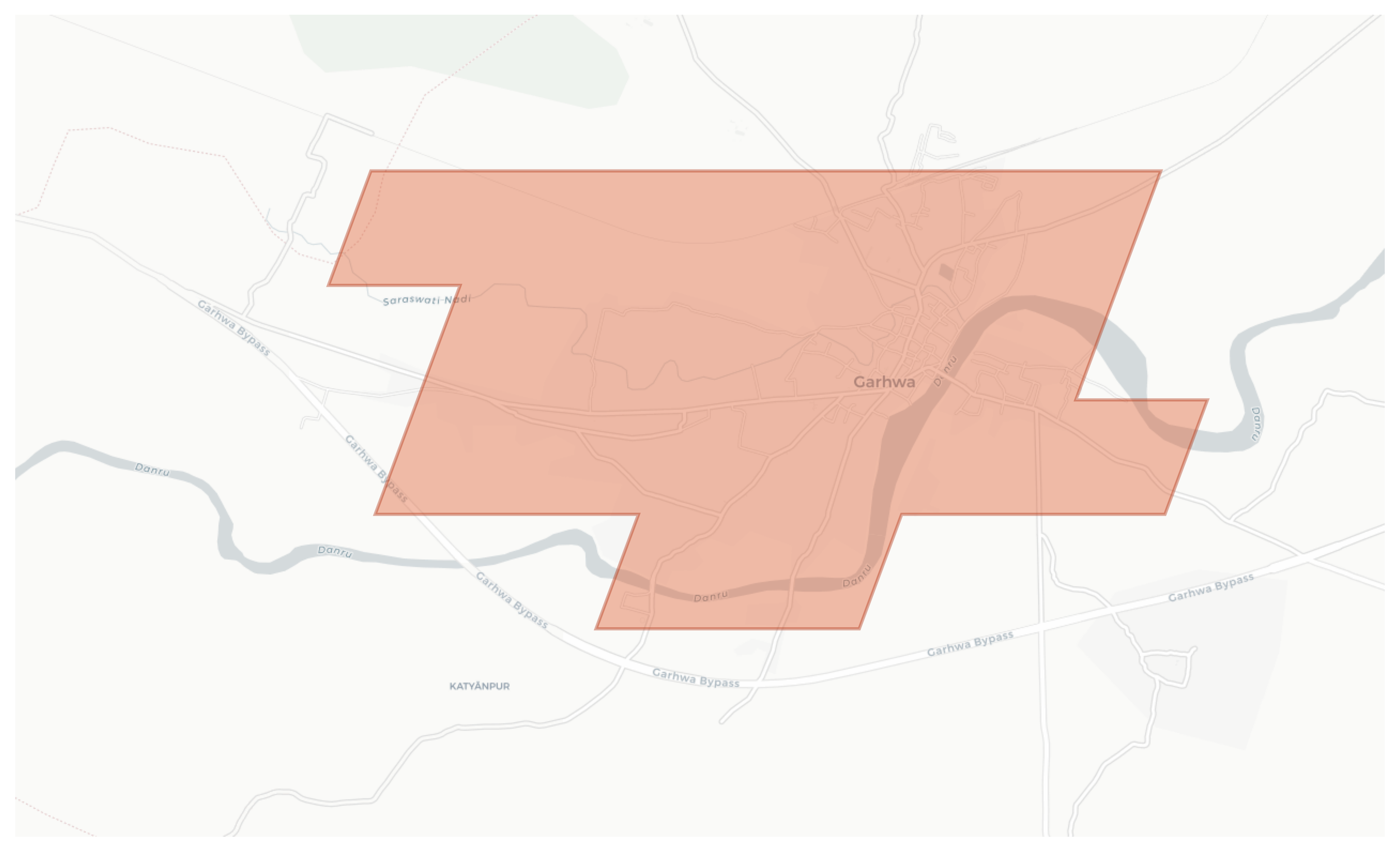 Garhwa geographic map