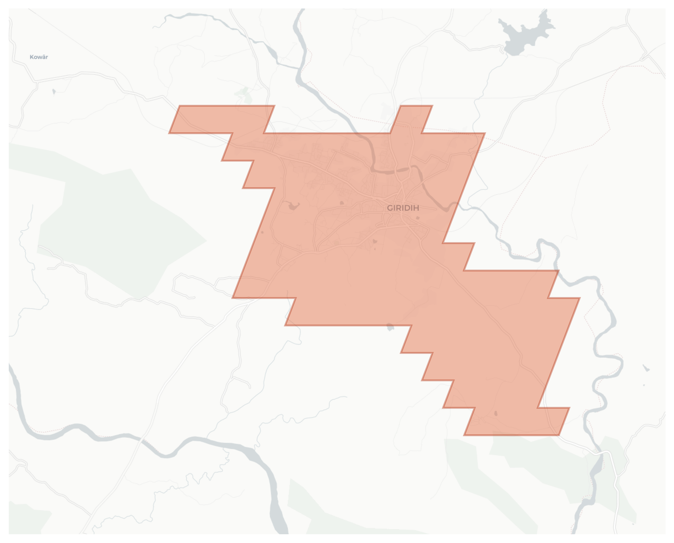 Giridih geographic map