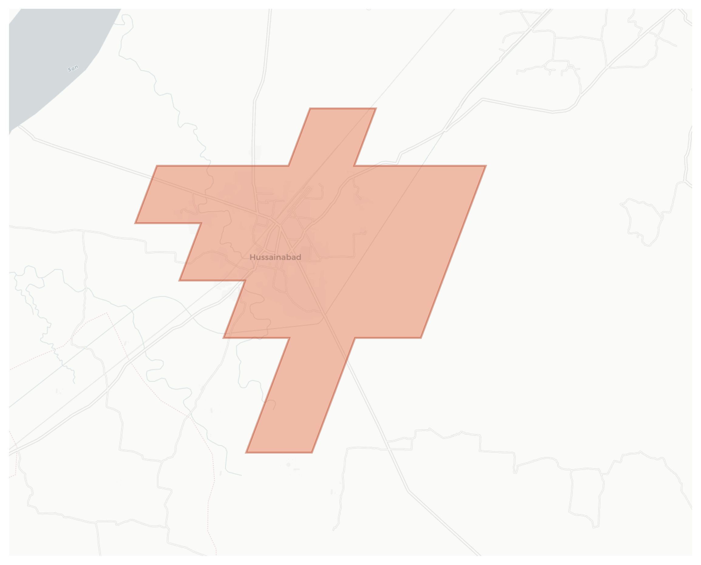Husainabad geographic map