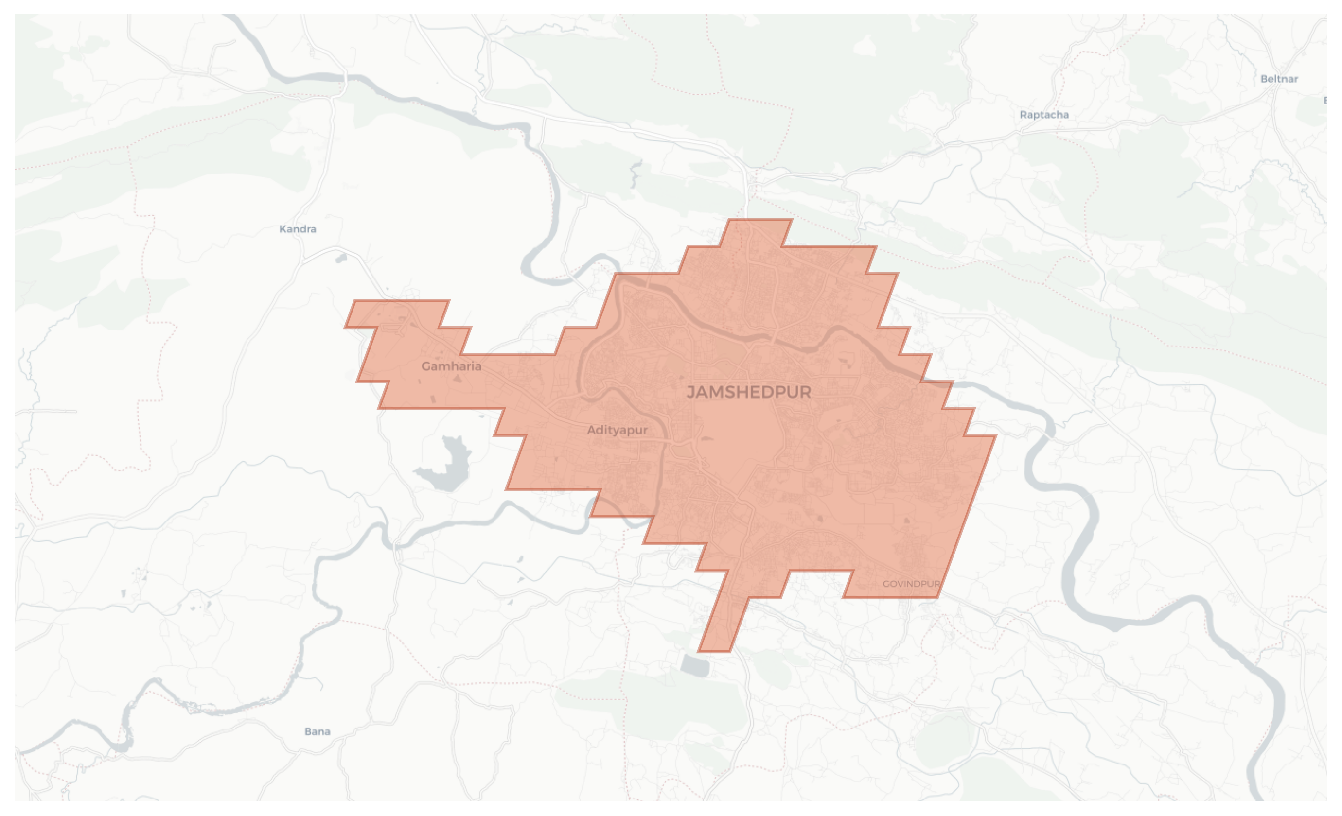 Jamshedpur geographic map