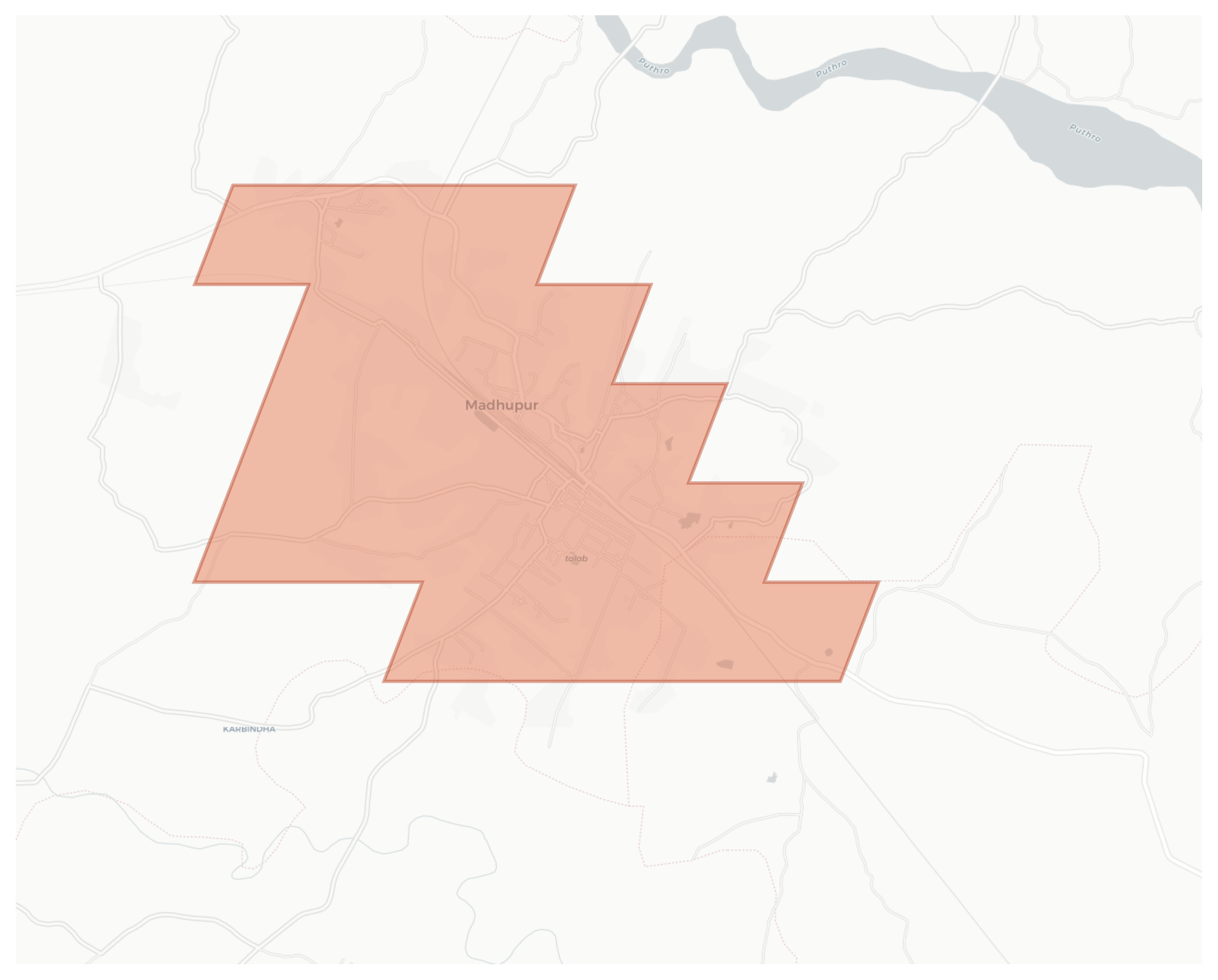 Madhupur geographic map