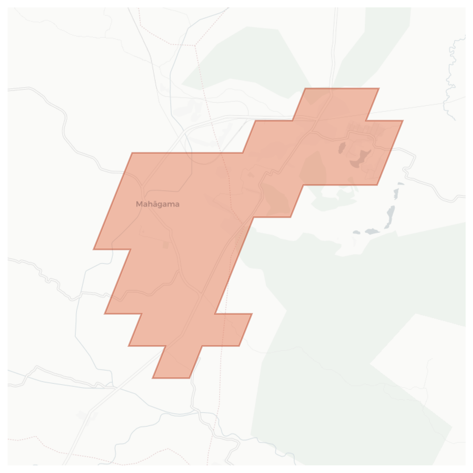 Mahagama geographic map