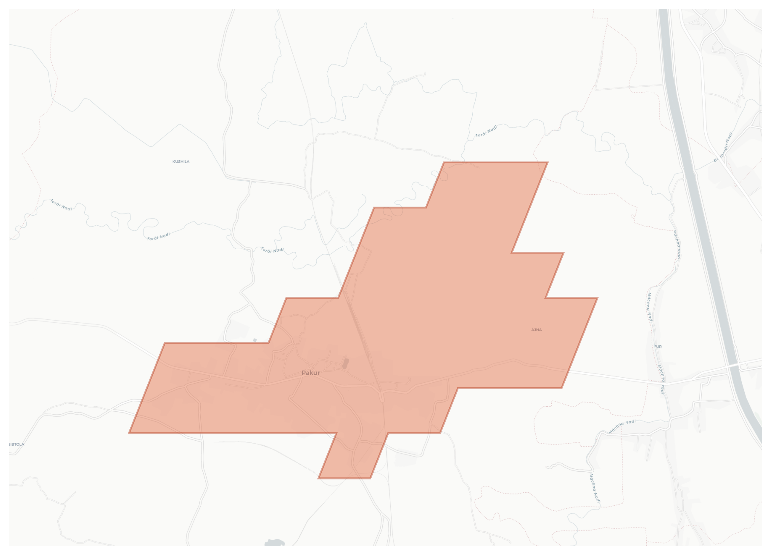 Pakaur geographic map