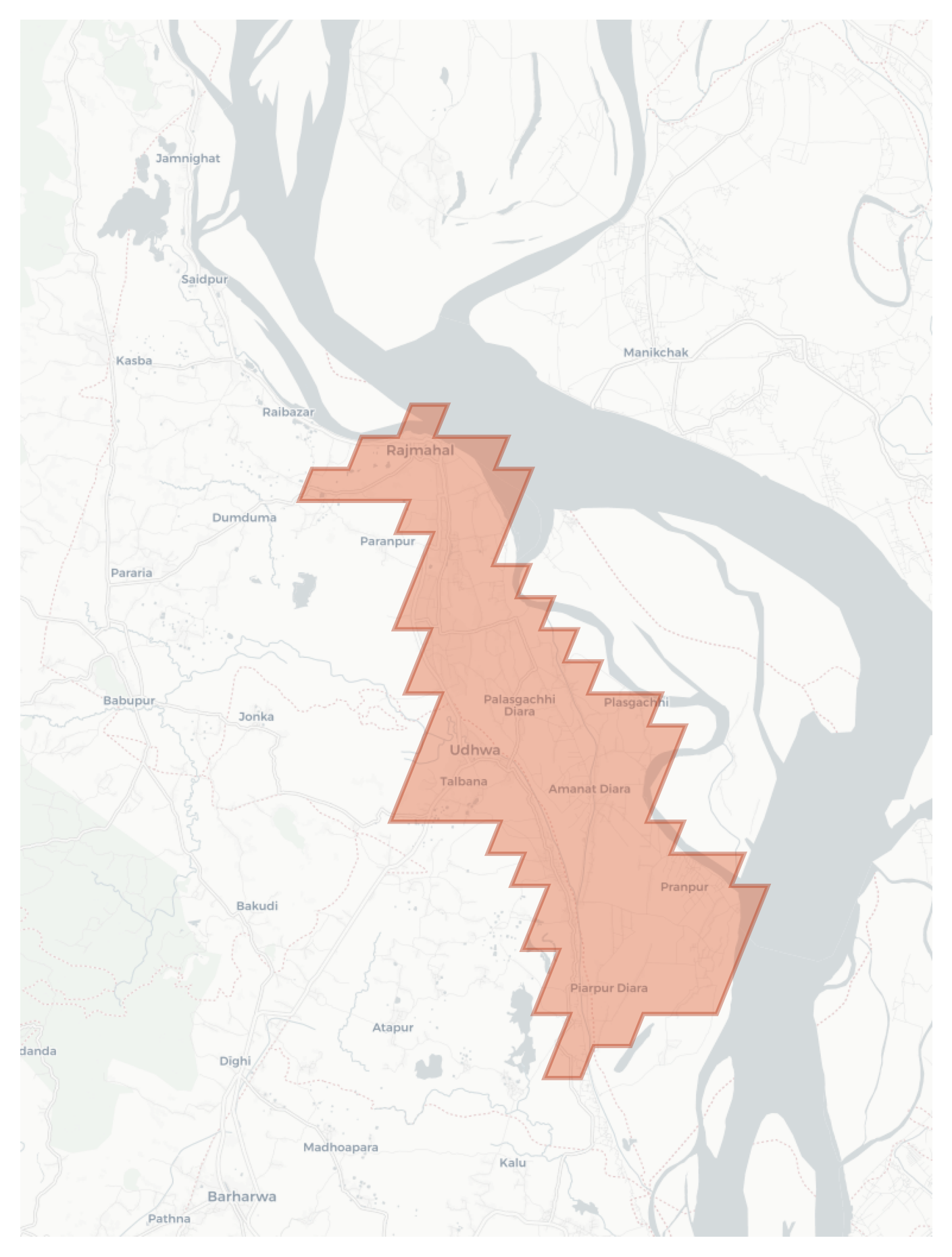Rajmahal geographic map