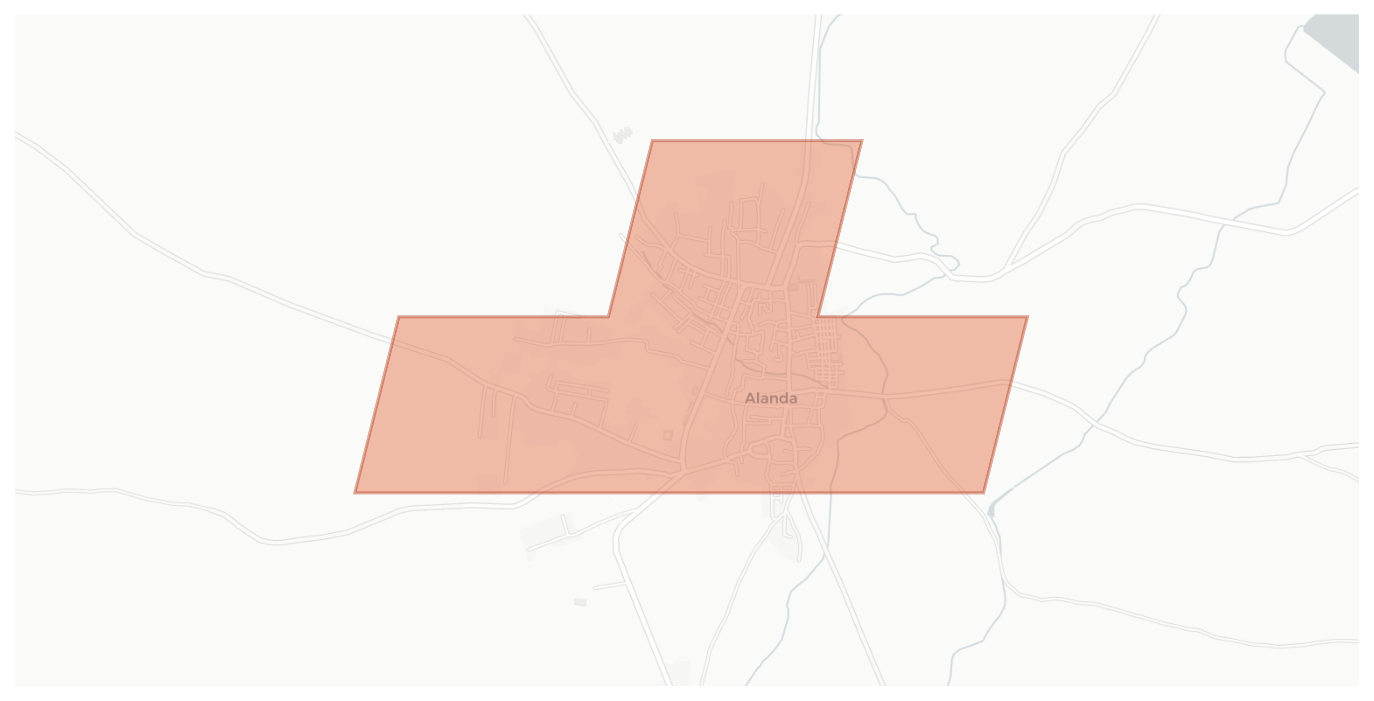 Alanda geographic map