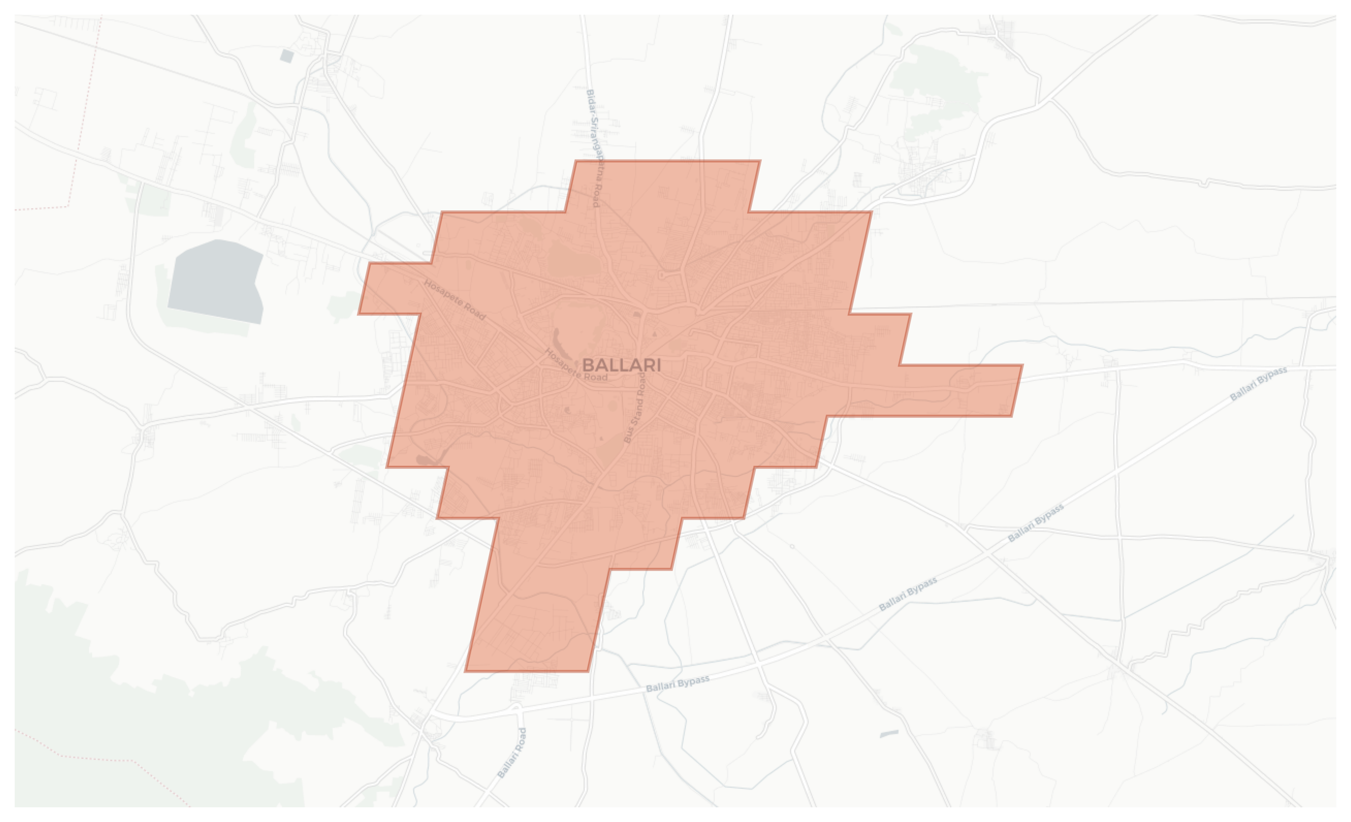 Ballari geographic map
