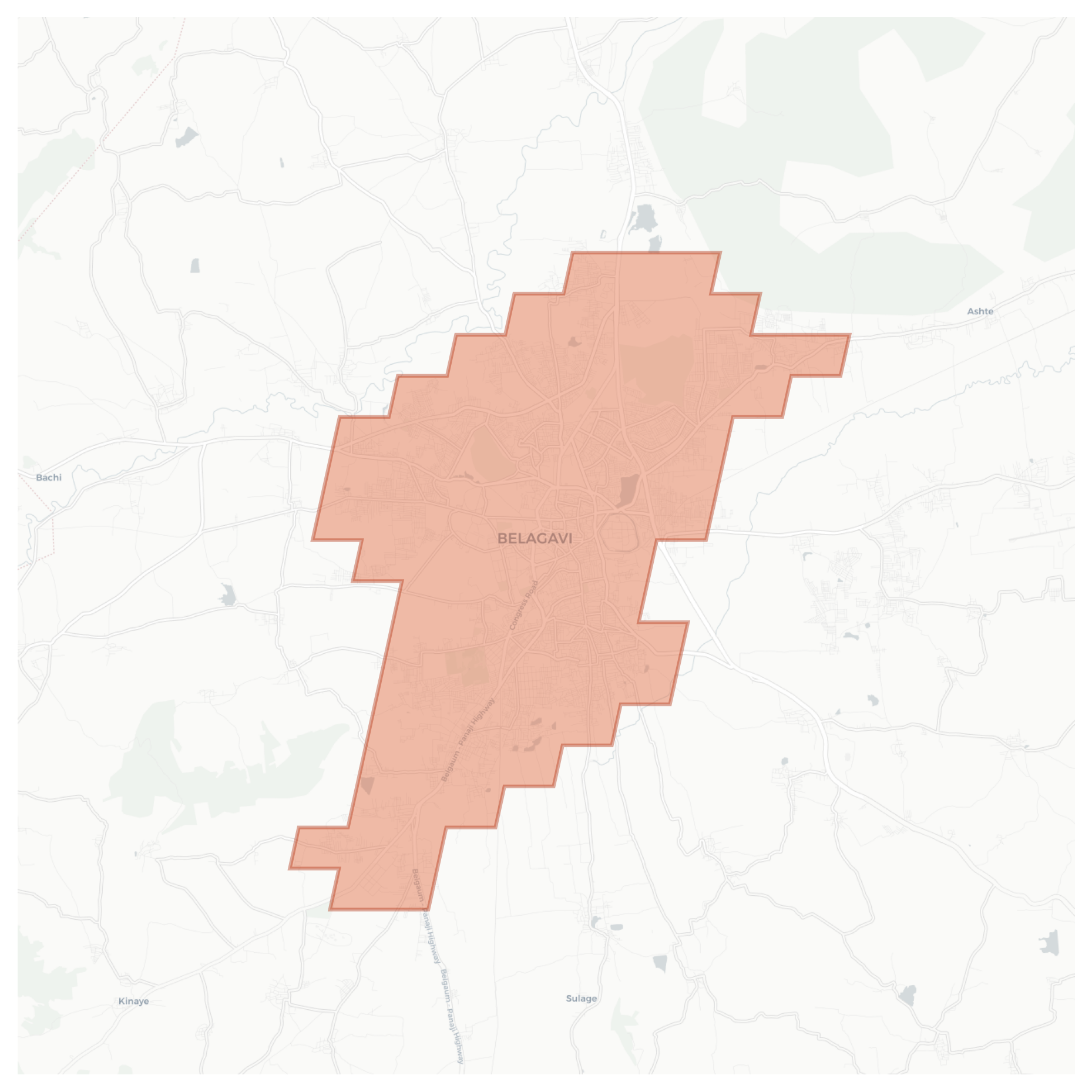 Belagavi geographic map
