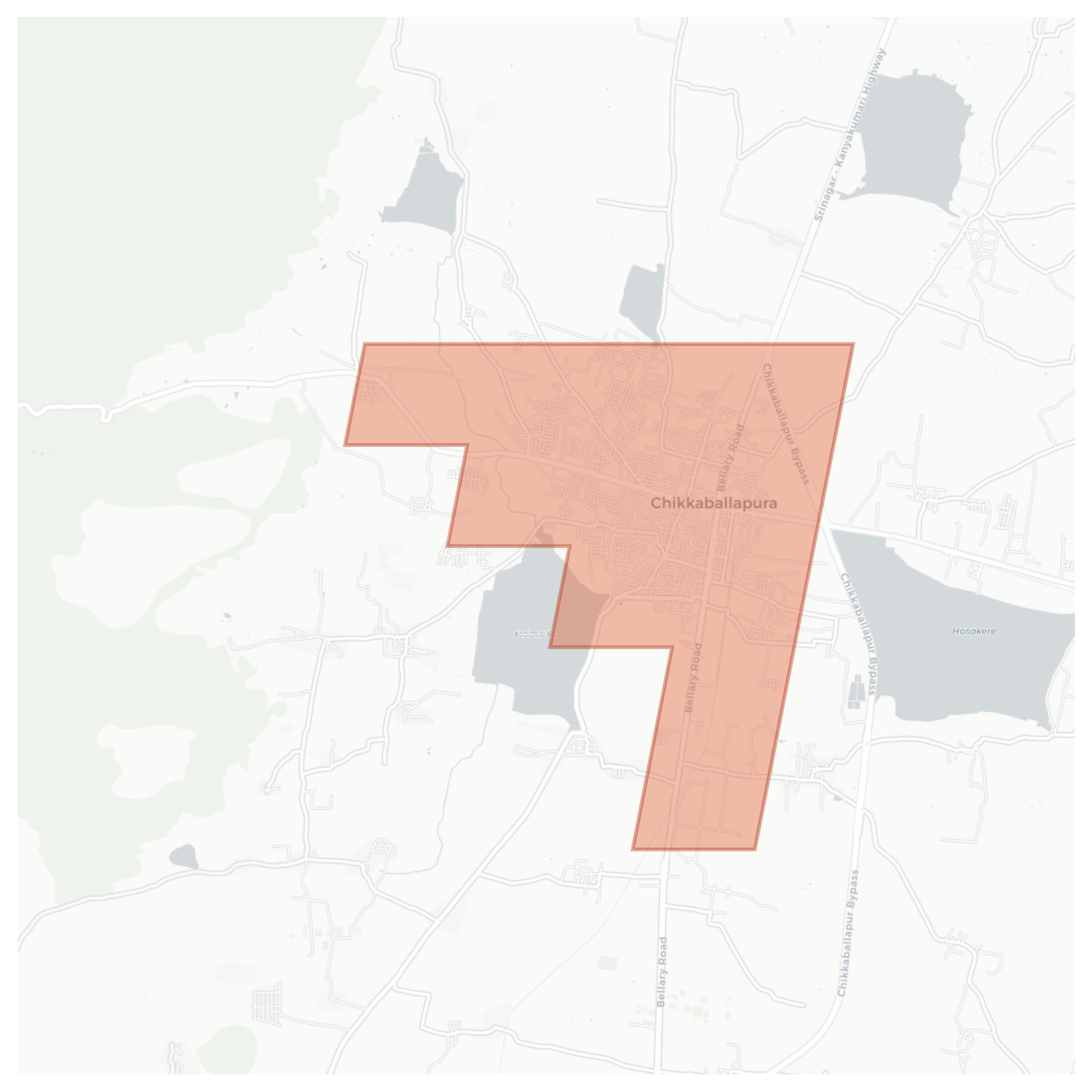 Chikkaballapura geographic map