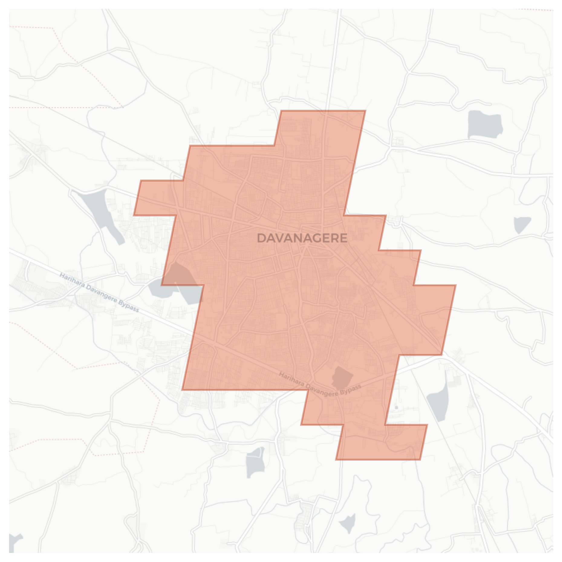 Davanagere geographic map
