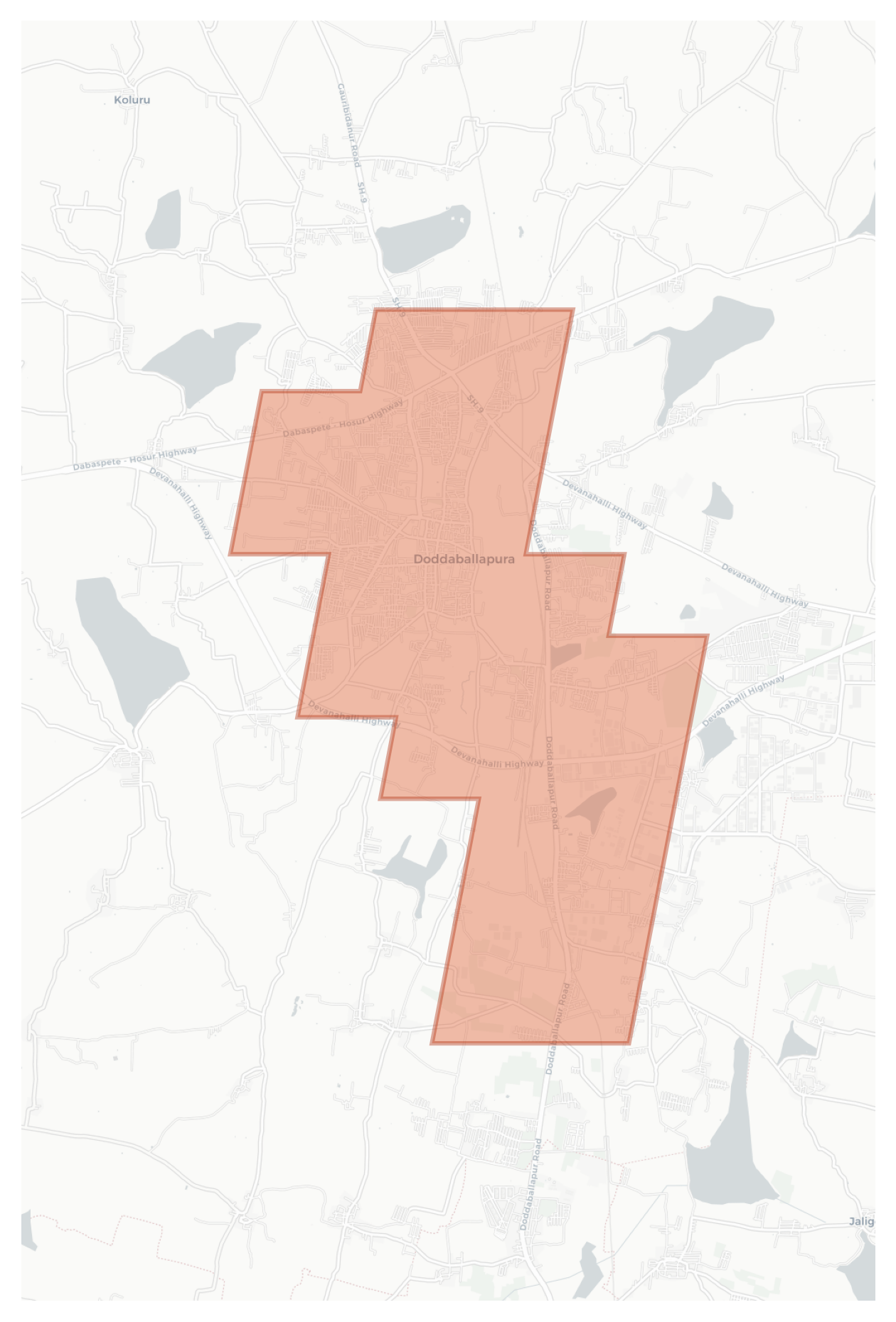 Doddaballapura geographic map