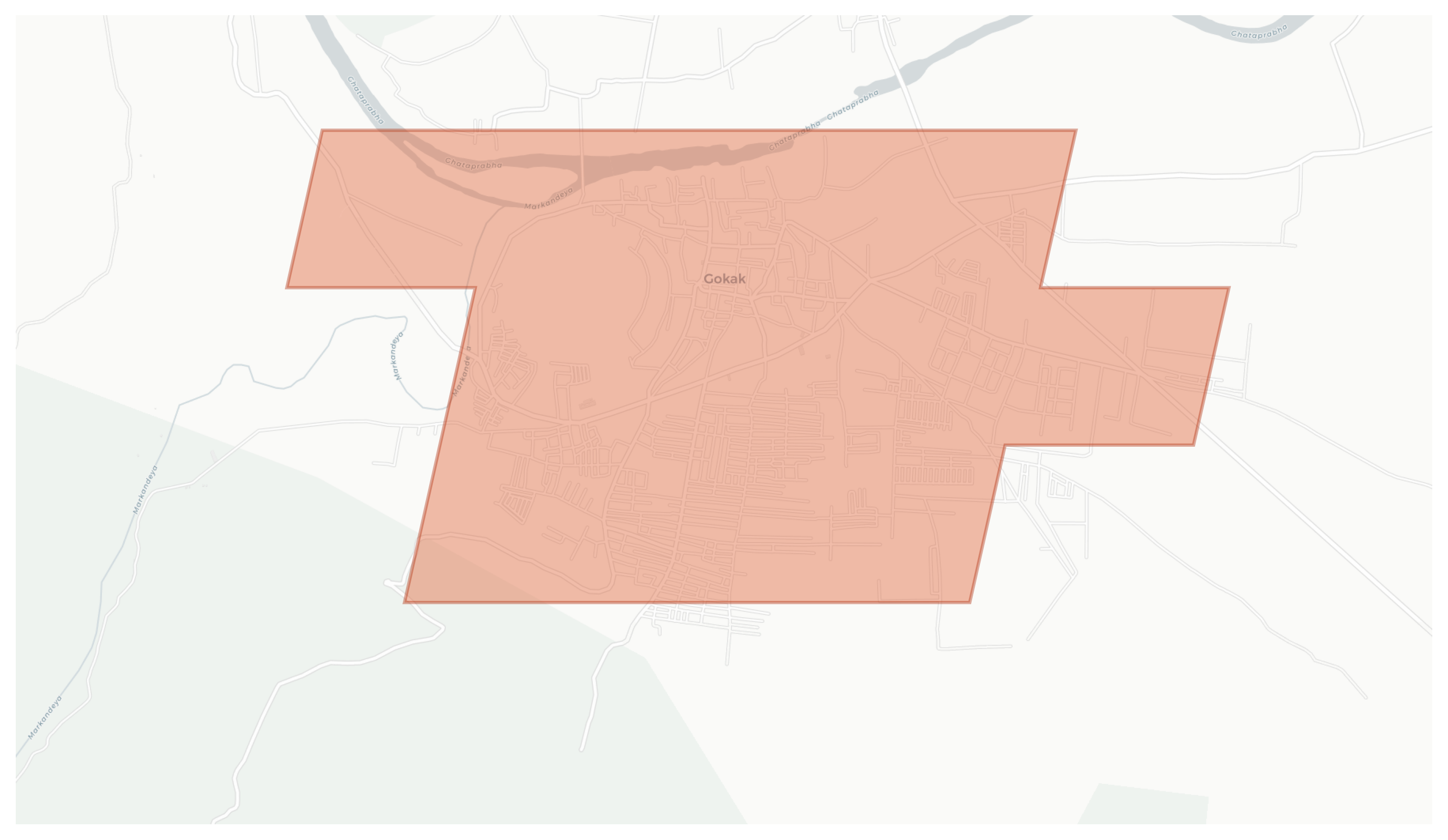 Gokak geographic map