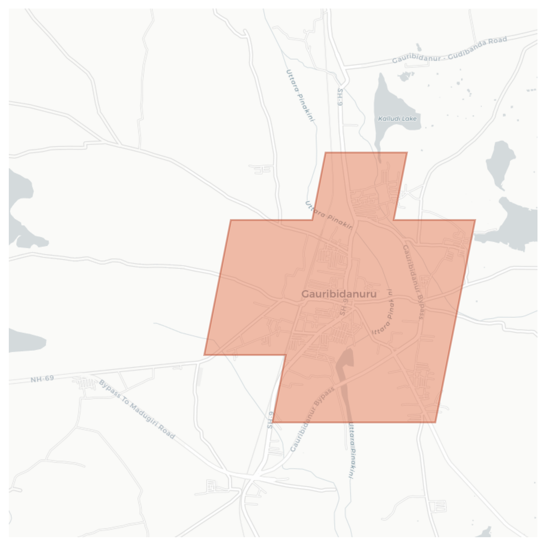 Gowribidanur geographic map