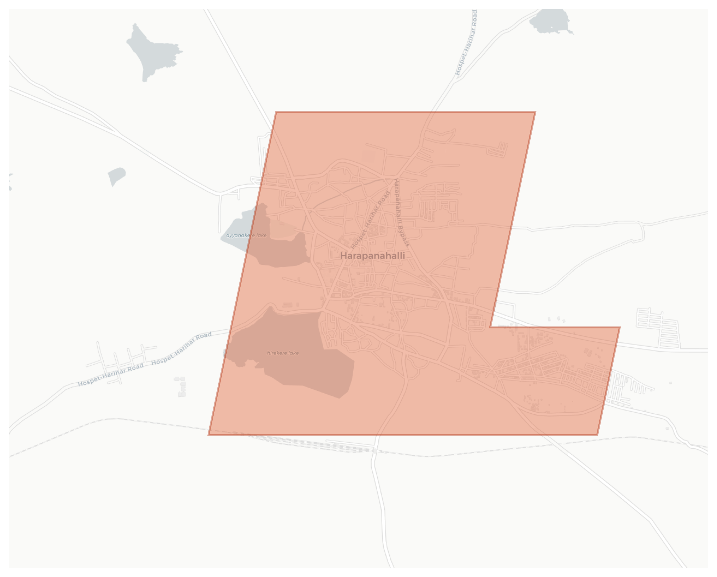 Harapanahalli geographic map