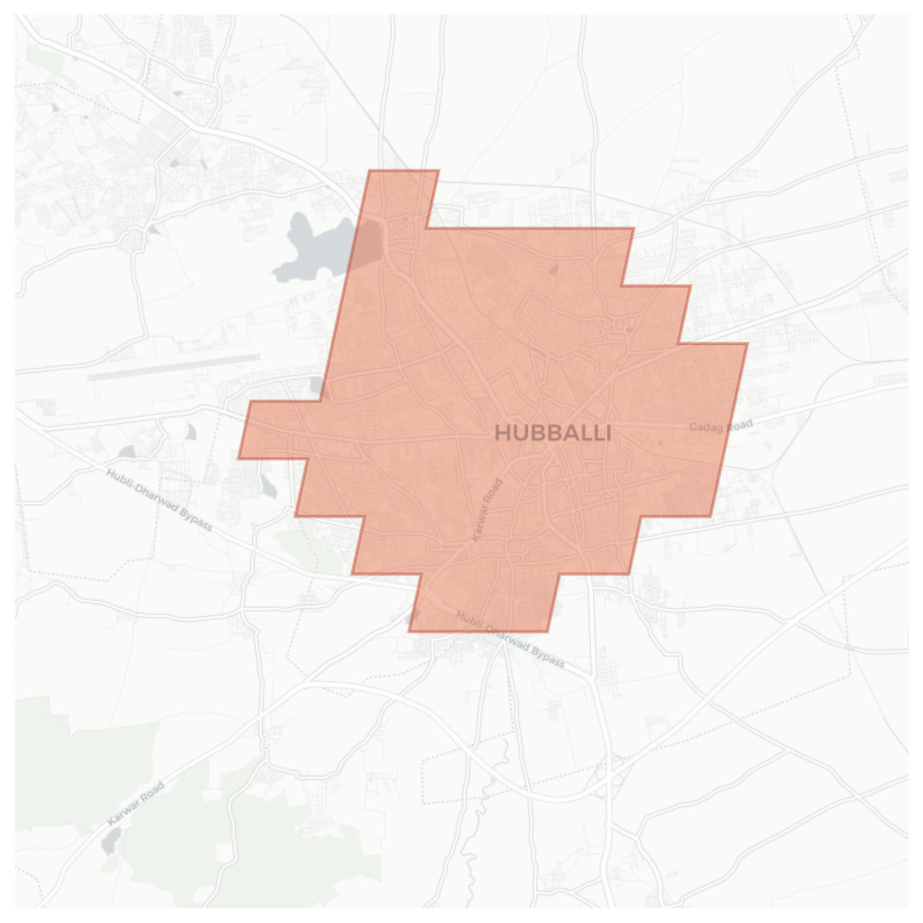 Hubli geographic map
