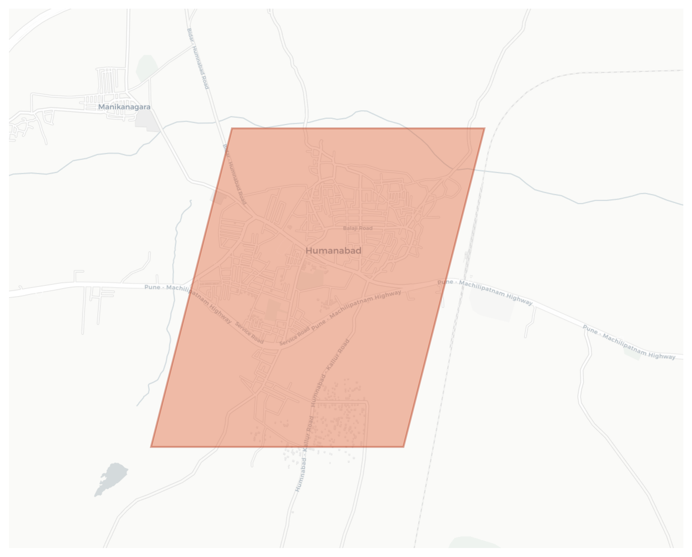 Humanabad geographic map