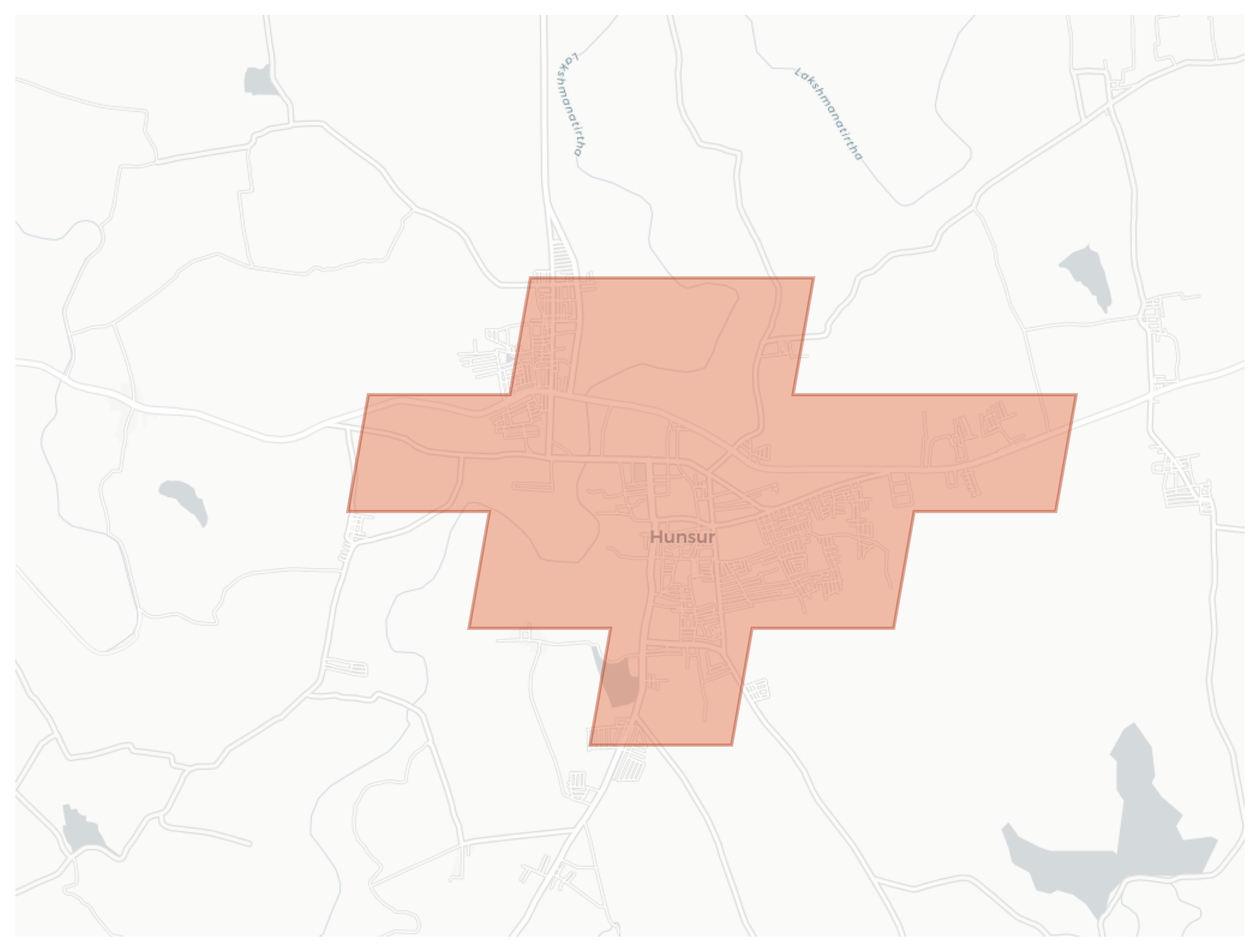 Hunsur geographic map