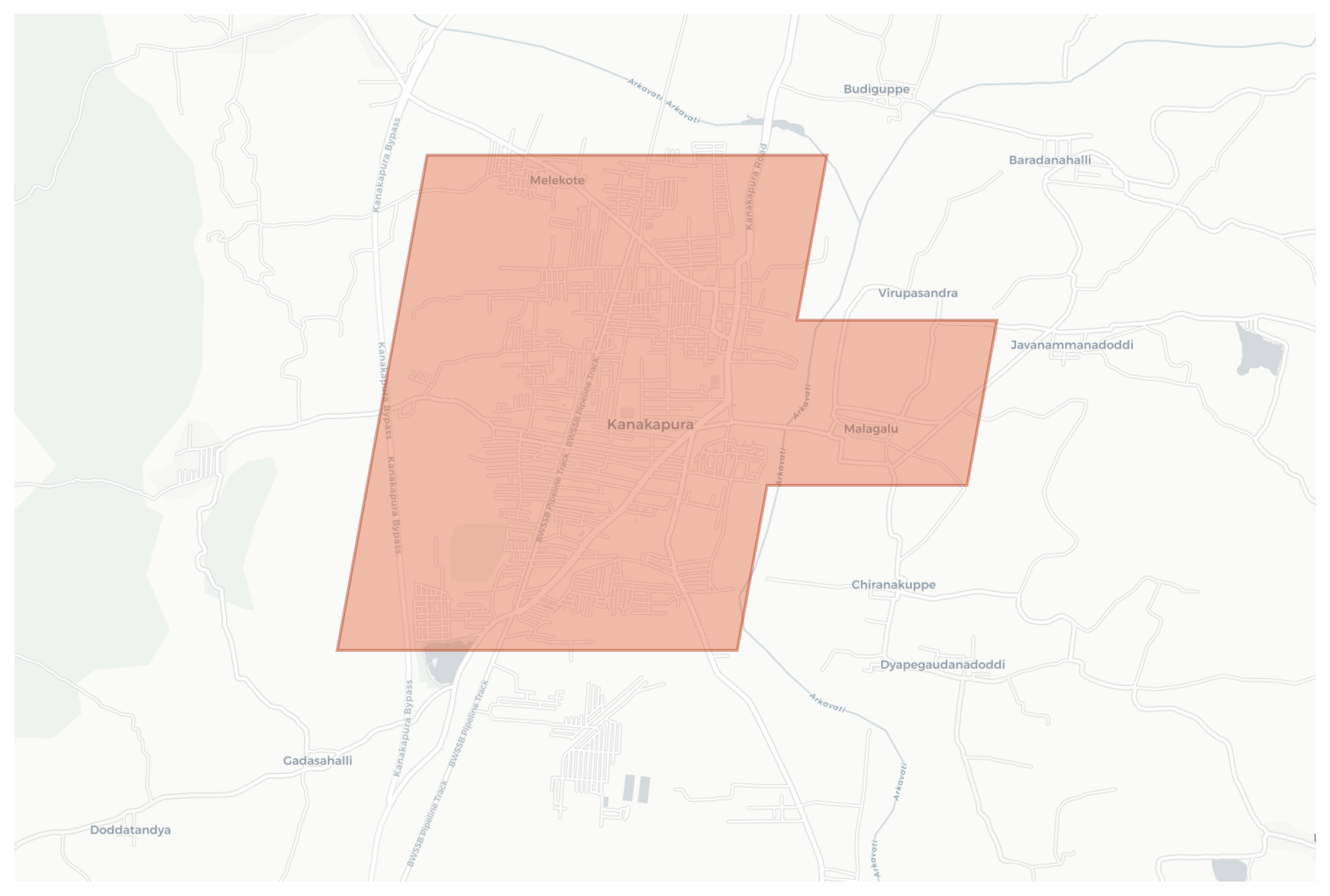 Kanakapura geographic map